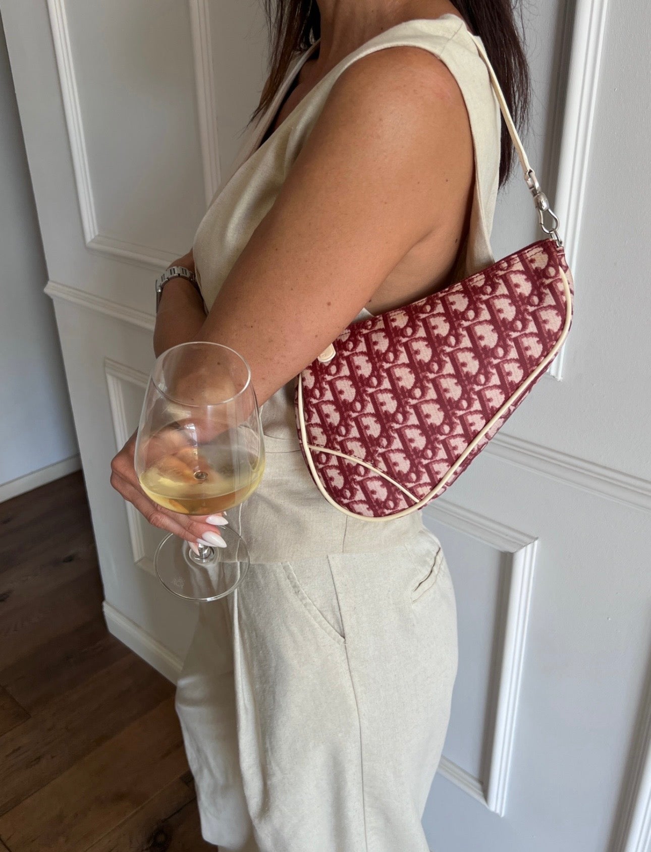 Dior Saddle Bag Burgundy
