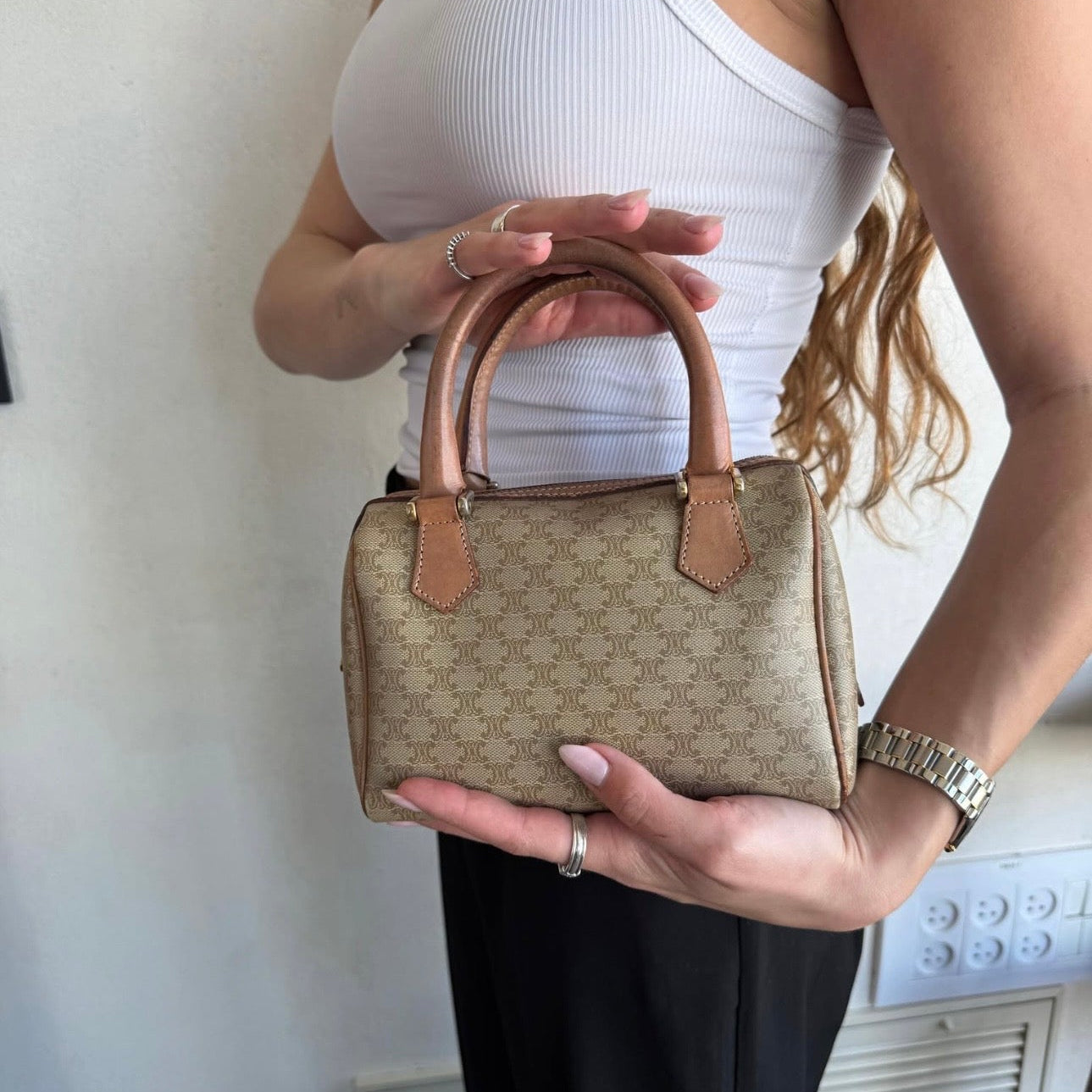 Céline Mini Boston Beige