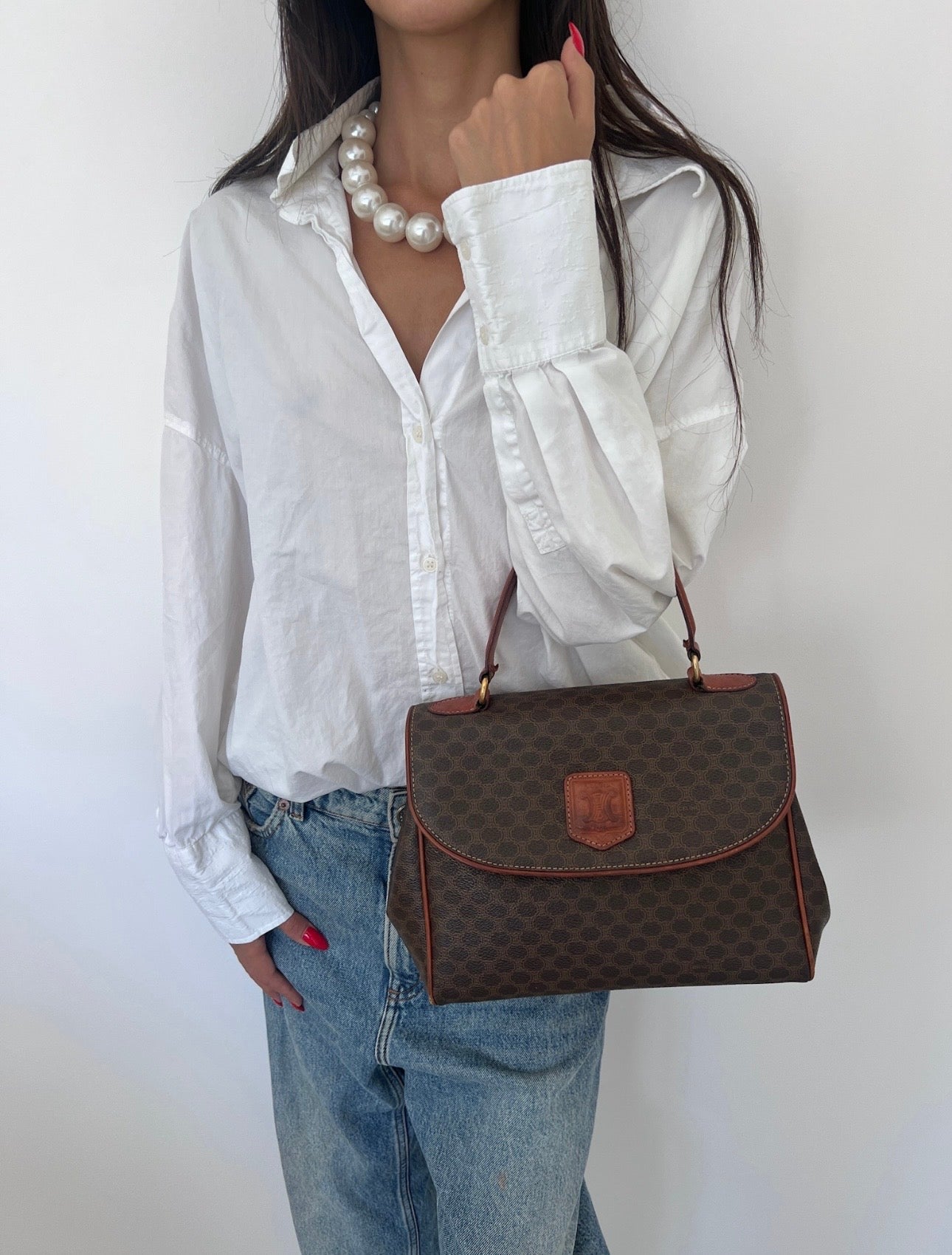 Céline Hand Bag Macadam 25