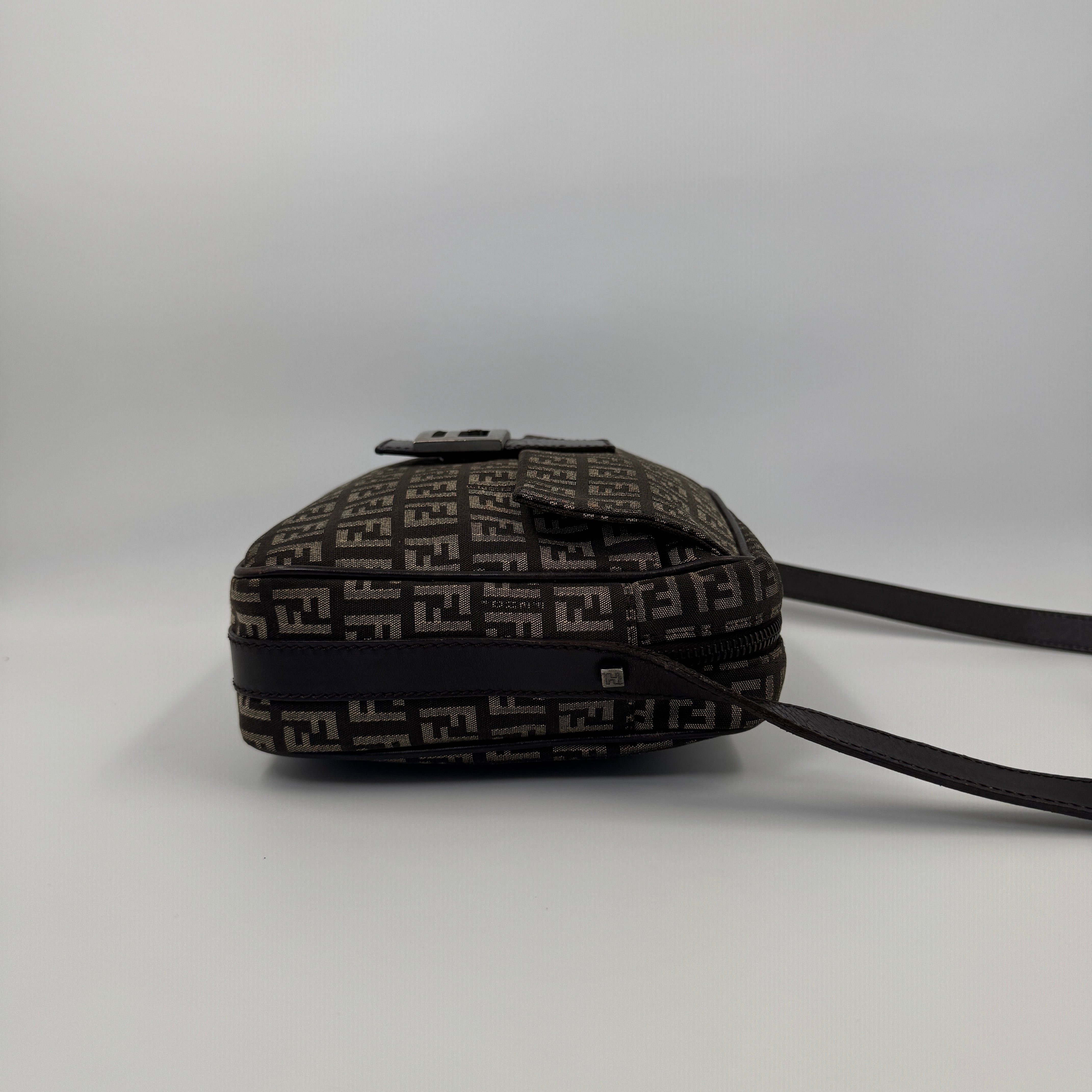 Fendi Zucchino Crossbody Brown