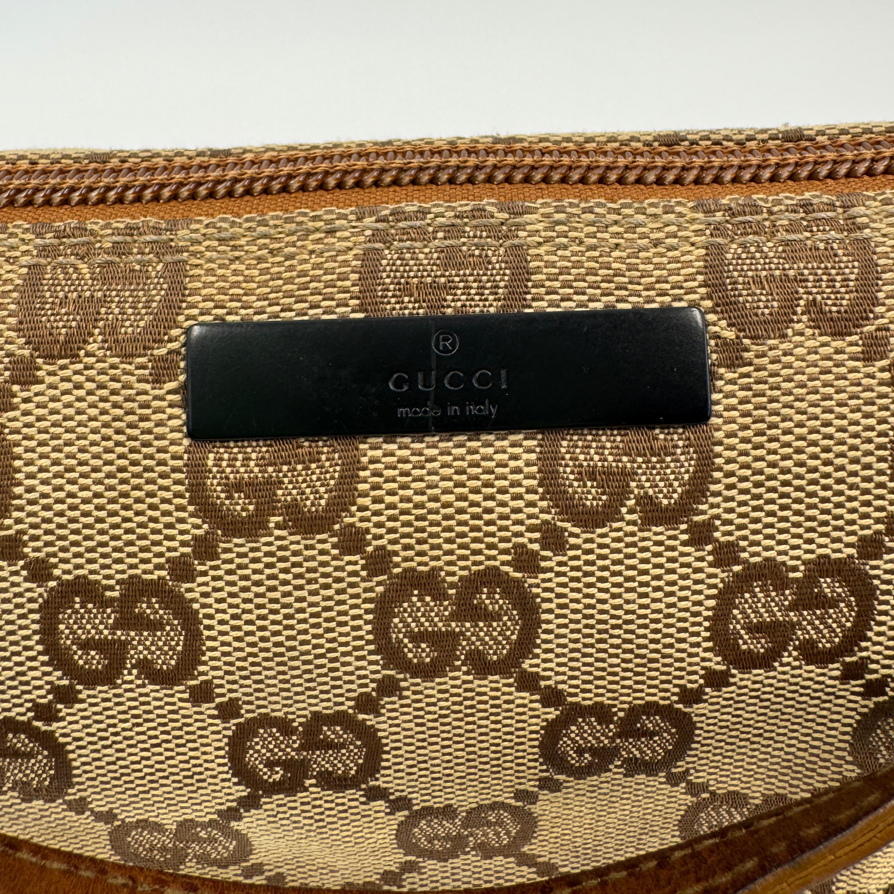 Gucci Monogram Mini Pochette Brown