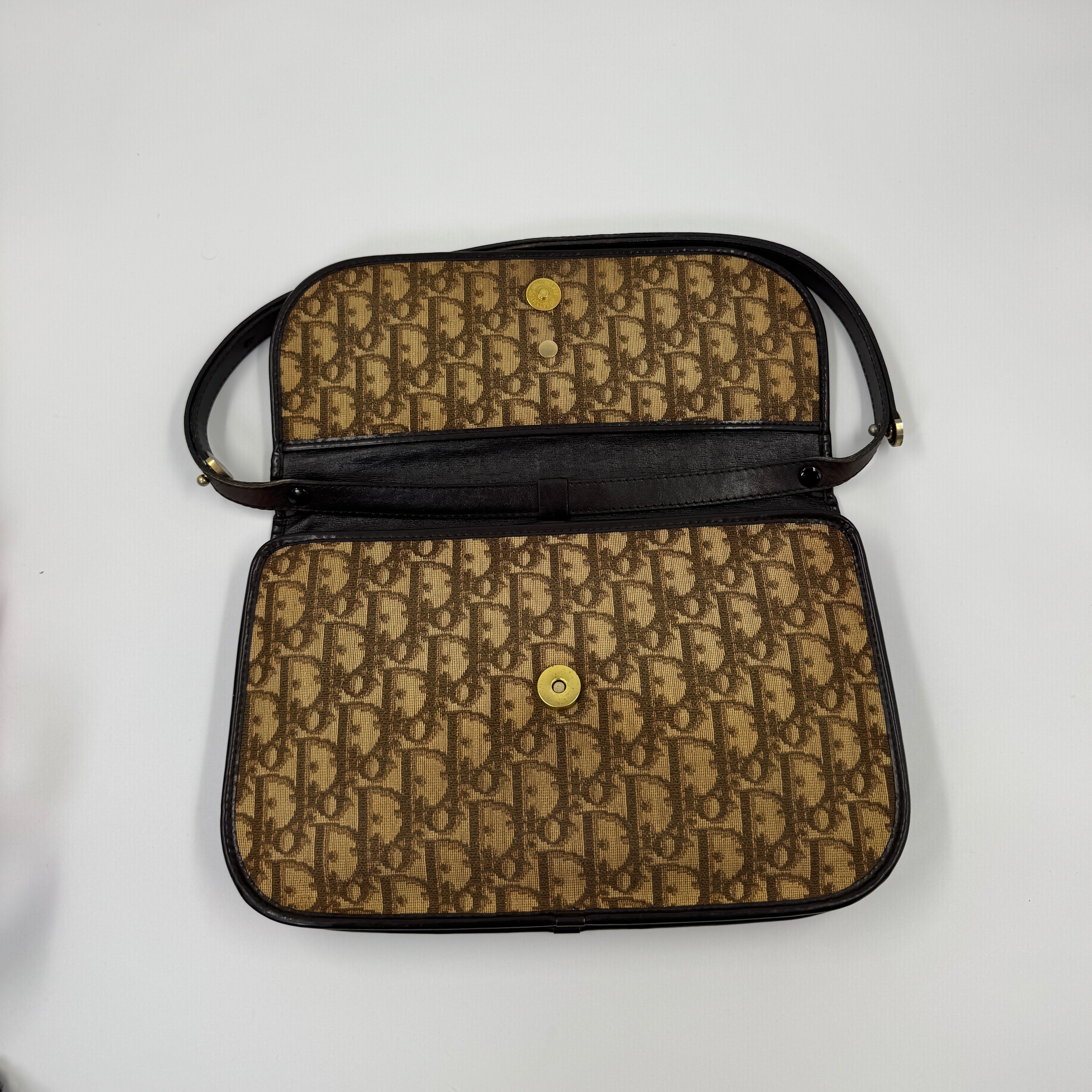 Dior Vintage Shoulder Bag Brown 18