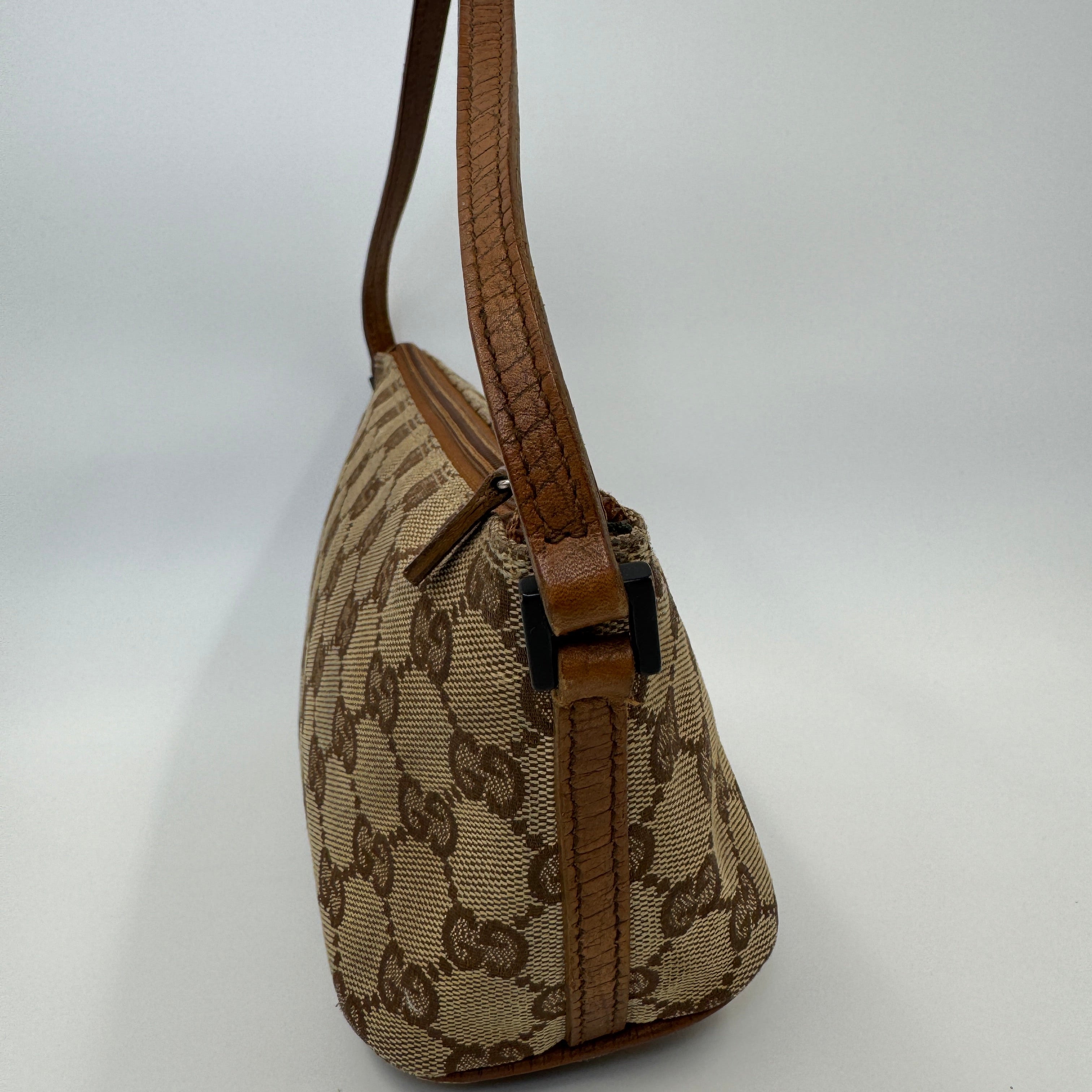 Gucci Monogram Mini Pochette Brown