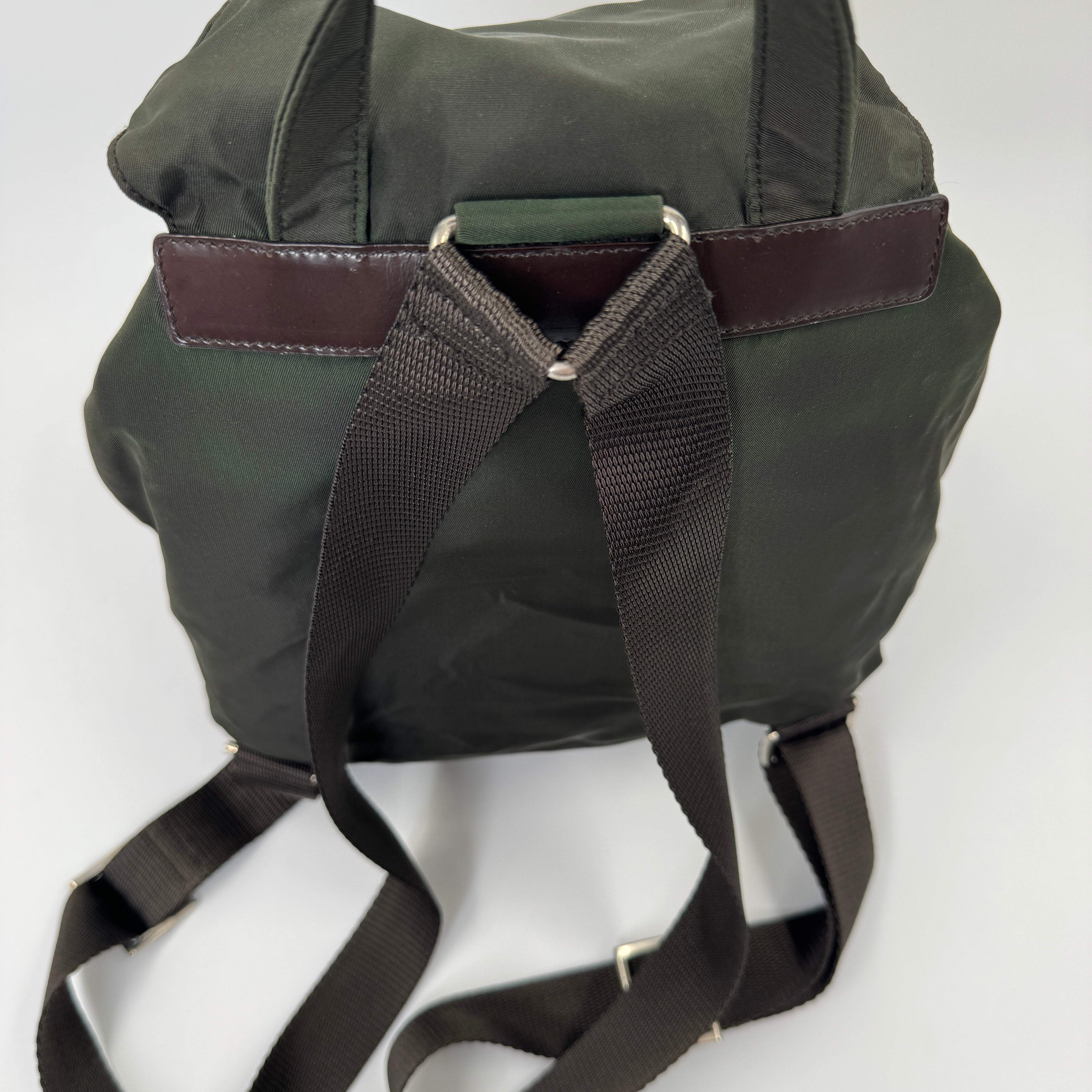 Prada Nylon Backpack Green 8