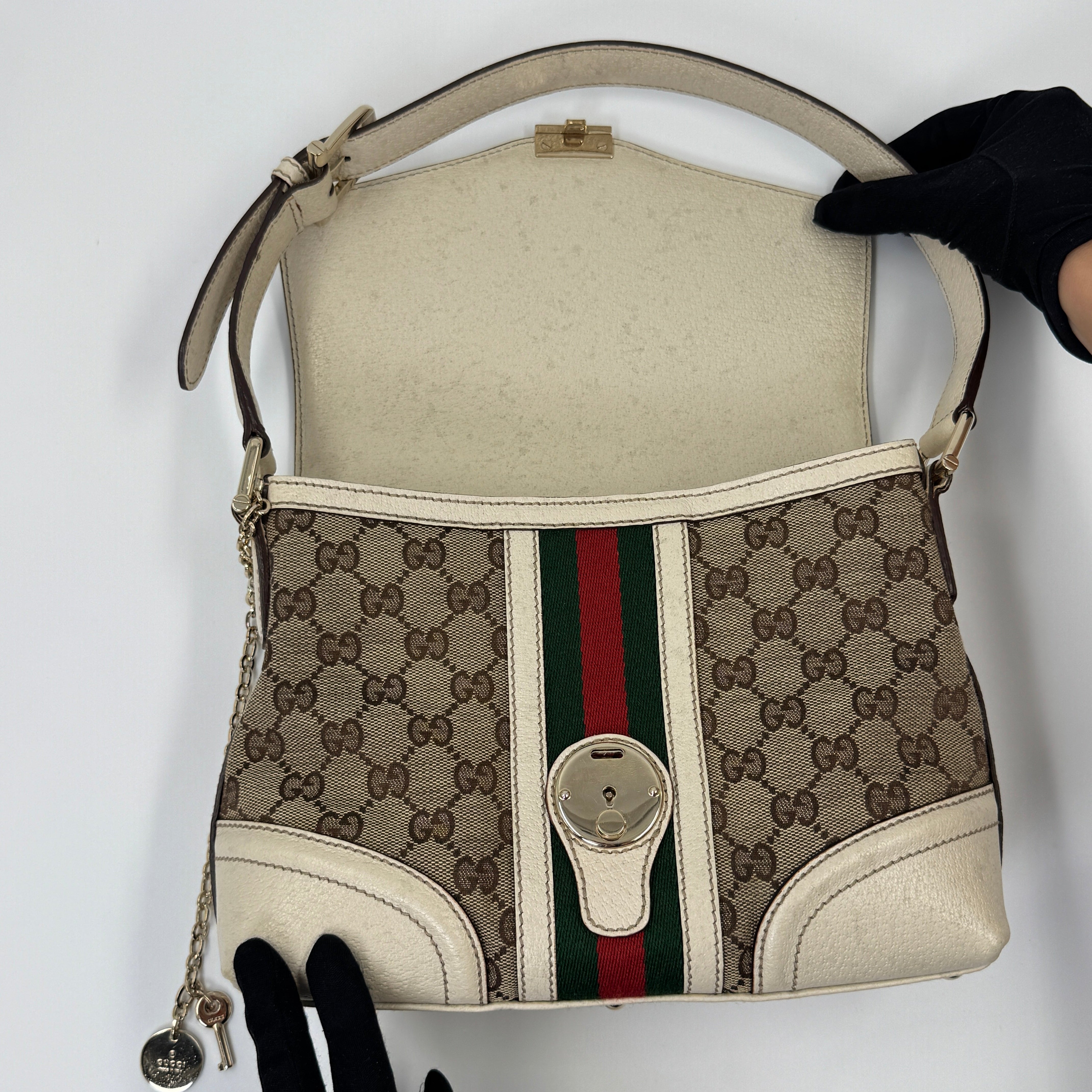 Gucci GG Web Lock Handbag 18