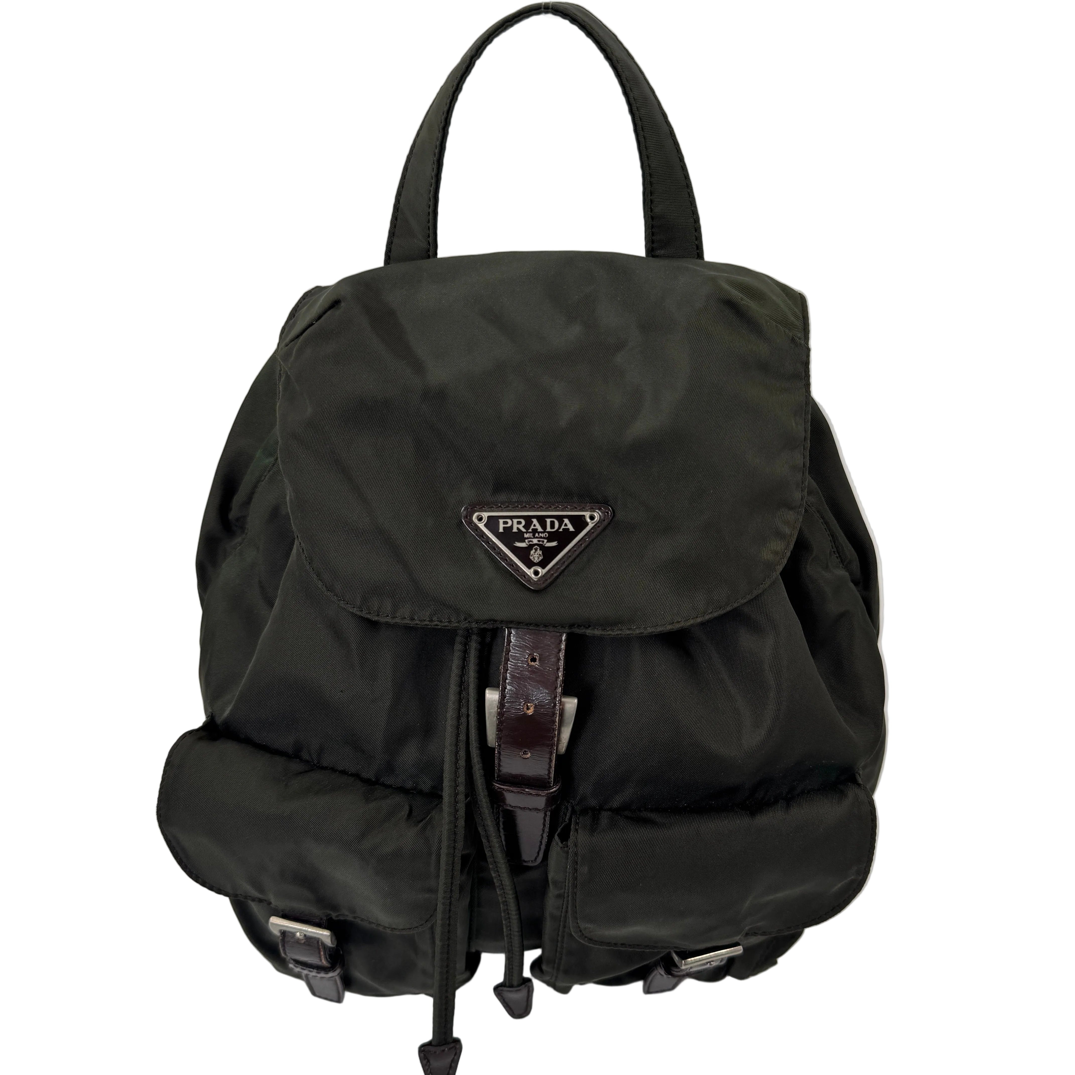 Prada Nylon Backpack Green 4