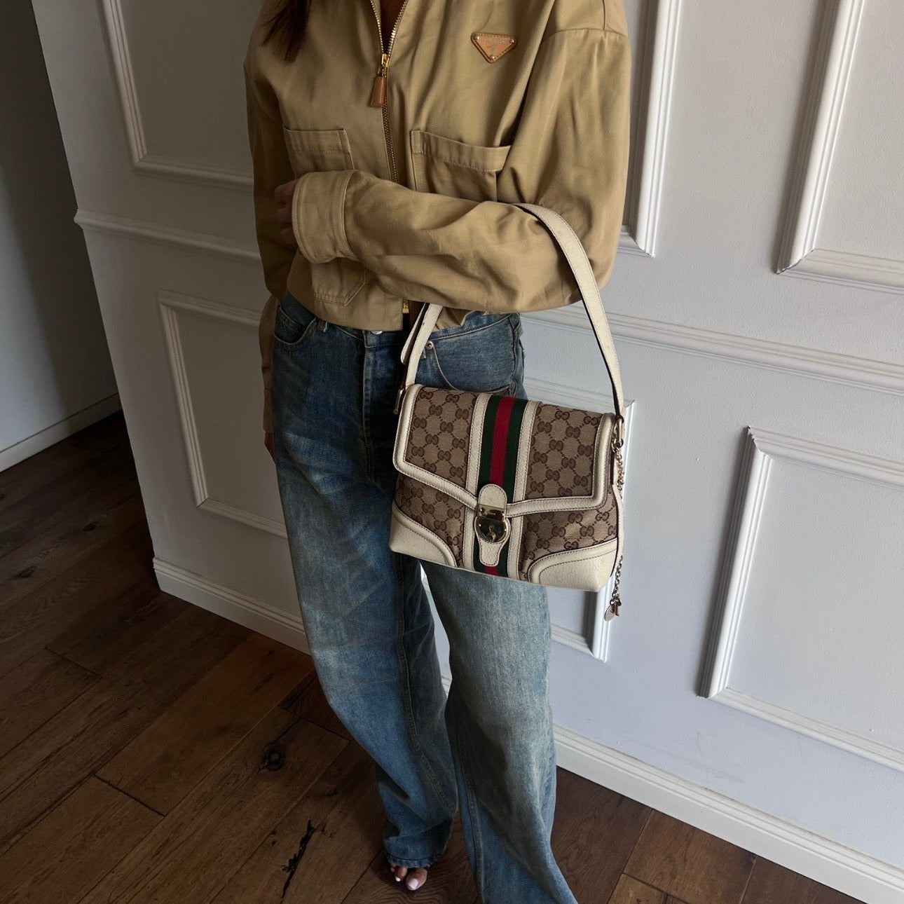 Gucci GG Web Lock Handbag 26