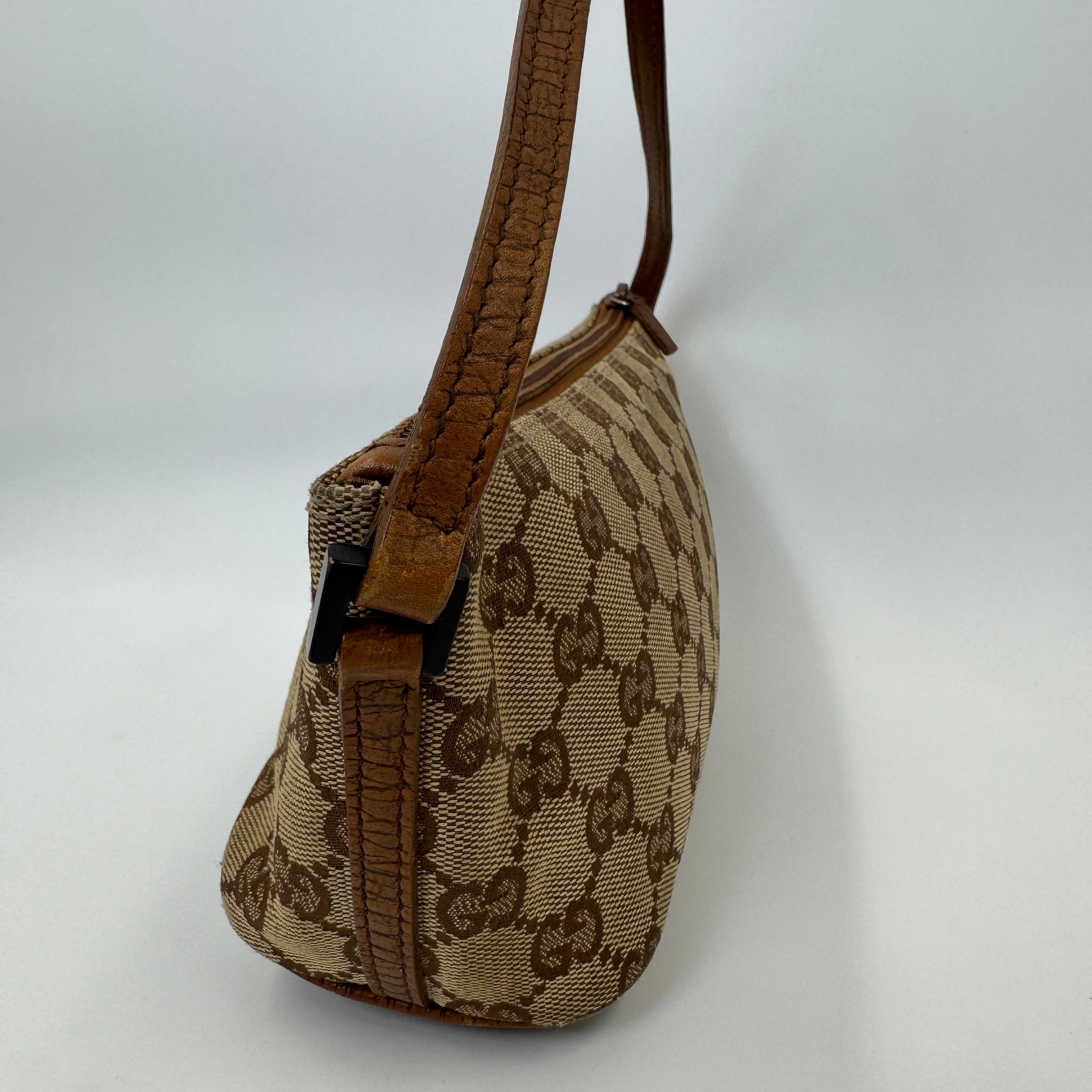 Gucci Monogram Mini Pochette Brown