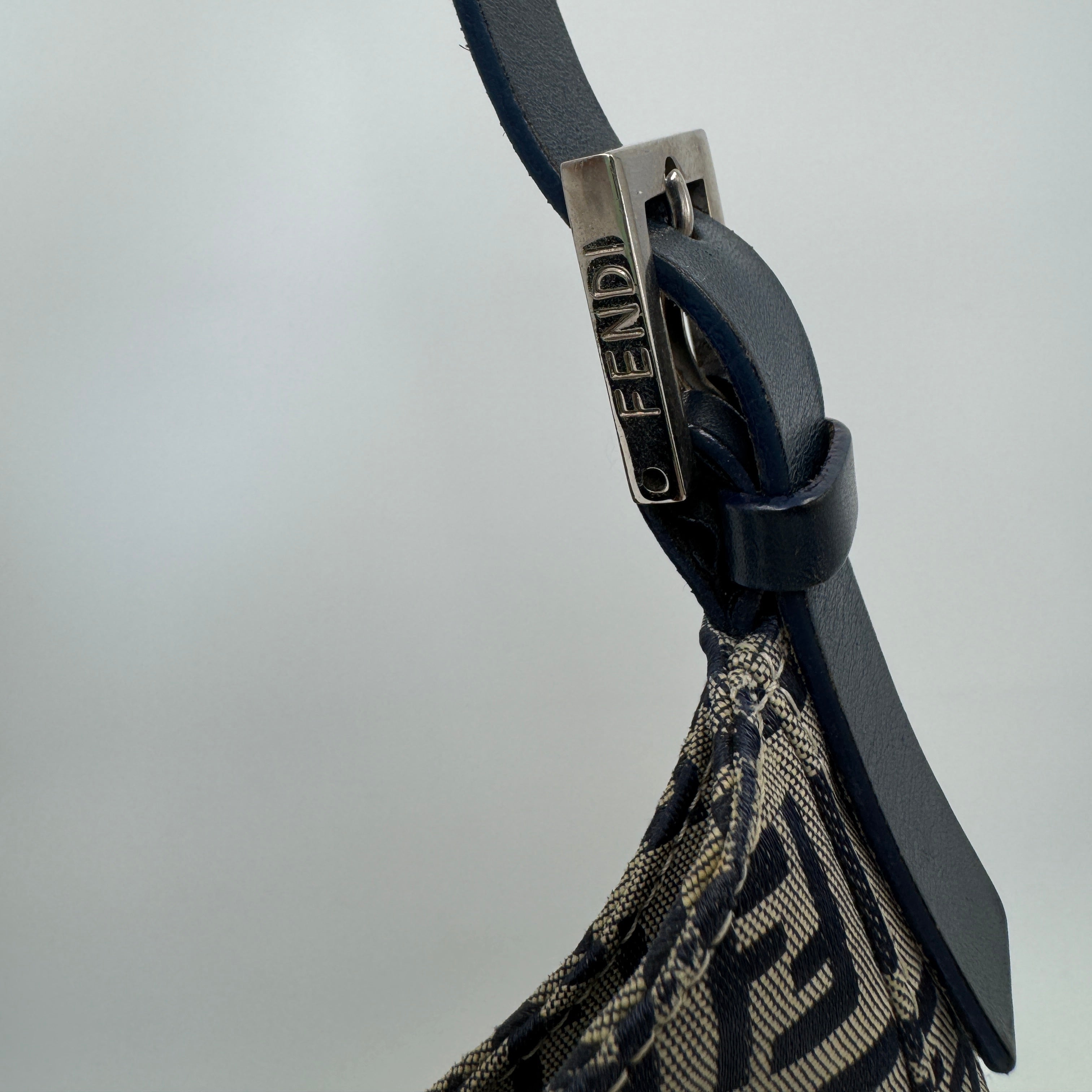 Fendi Zucchino Blue Handbag