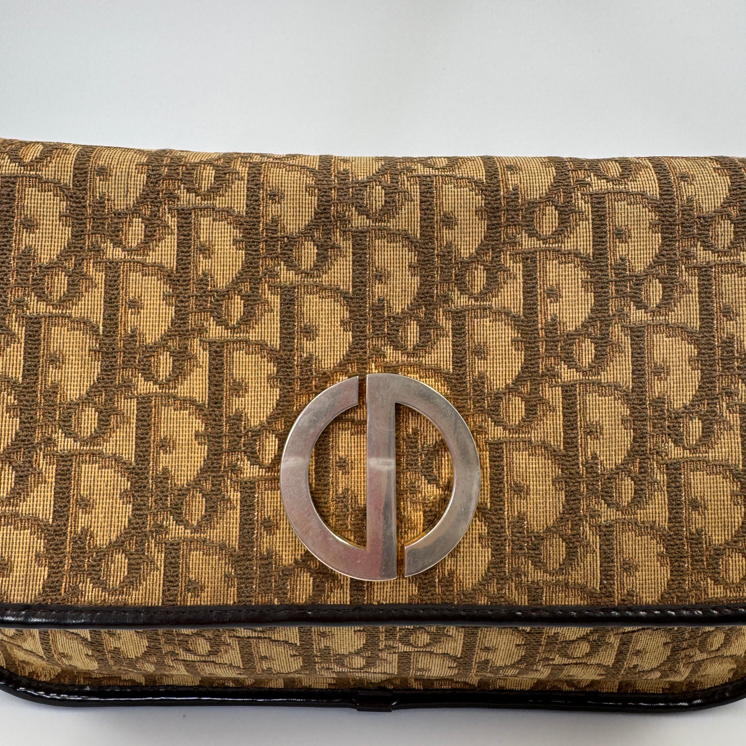 Dior Vintage Shoulder Bag Brown 13