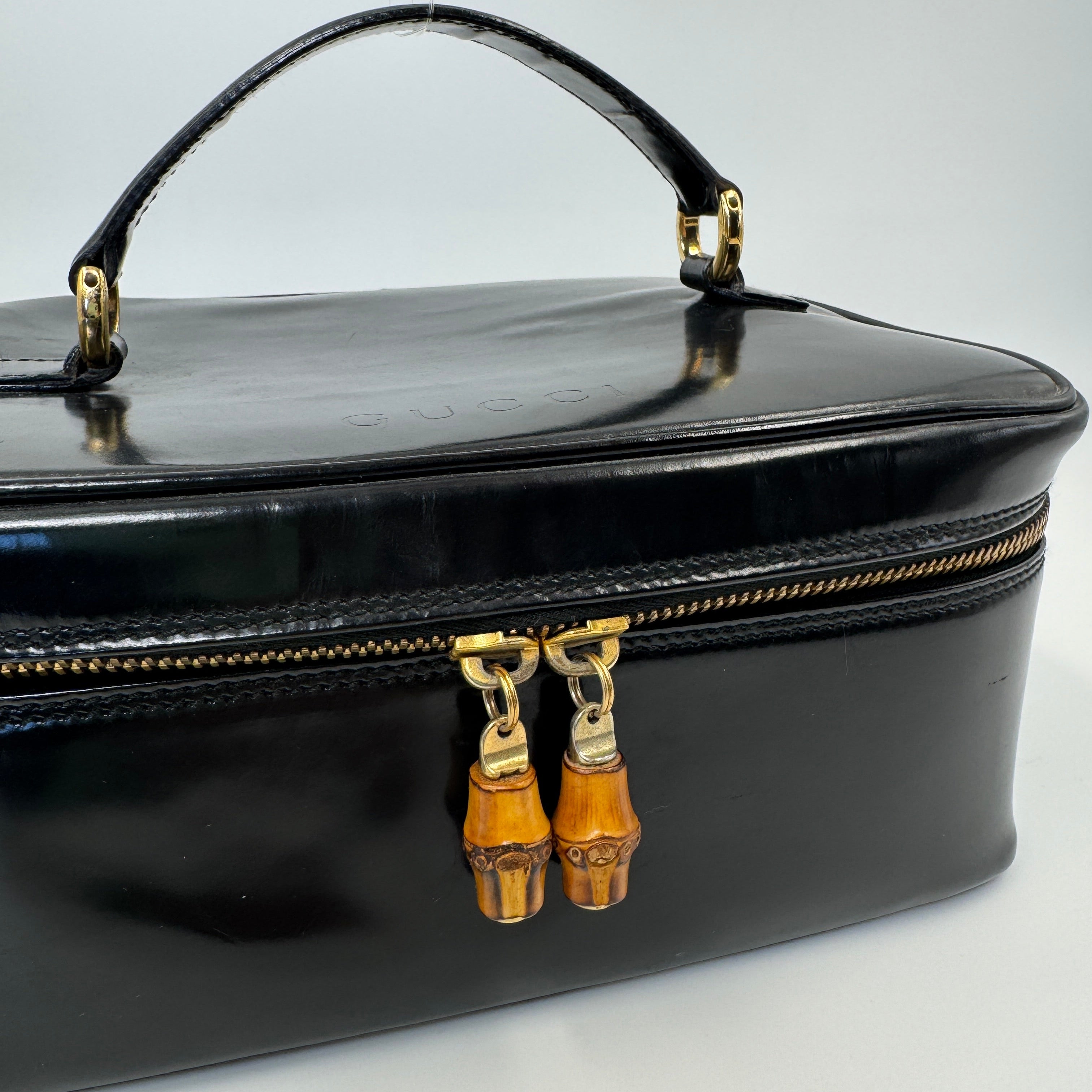 Gucci Bamboo Makeup Bag Black