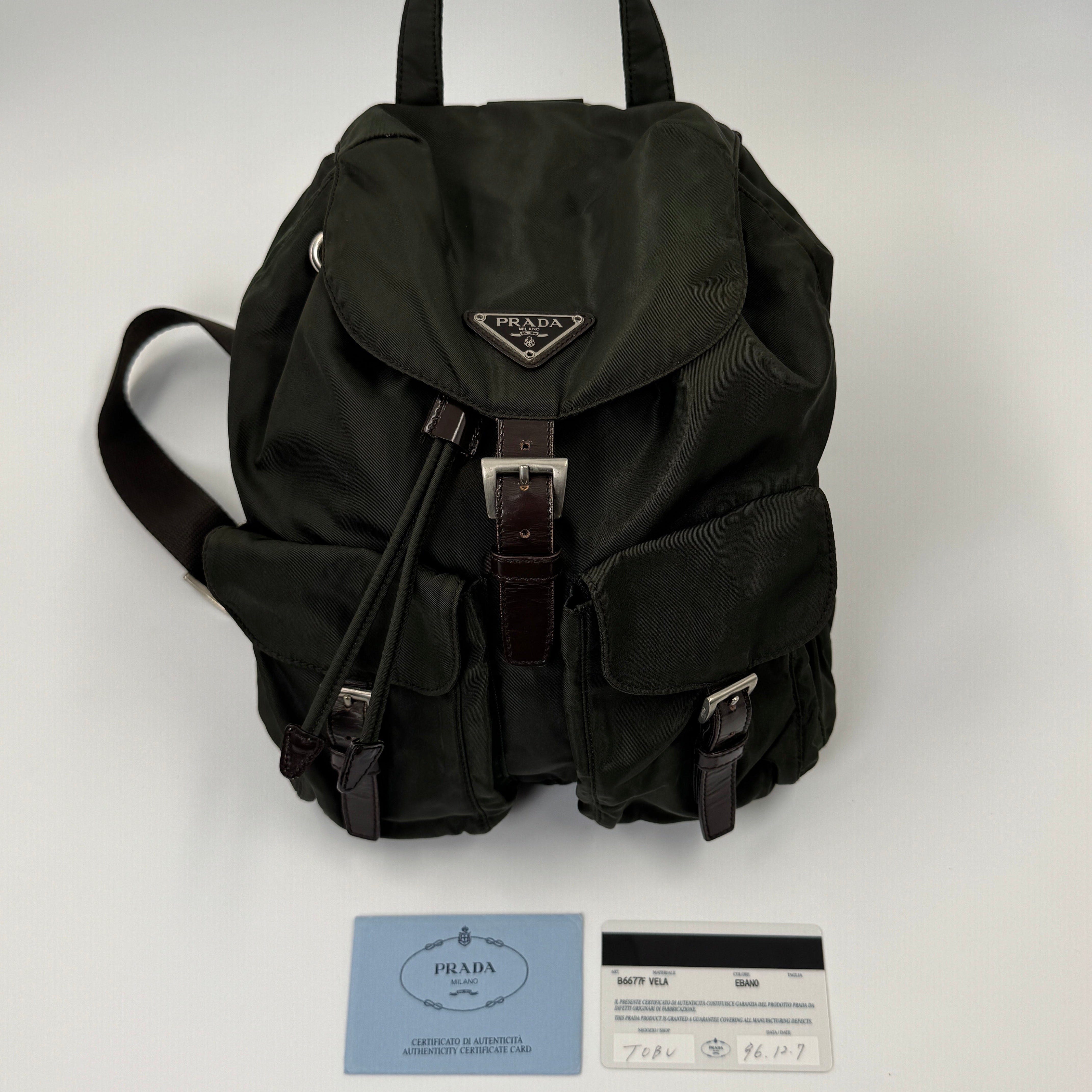 Prada Nylon Backpack Green 21