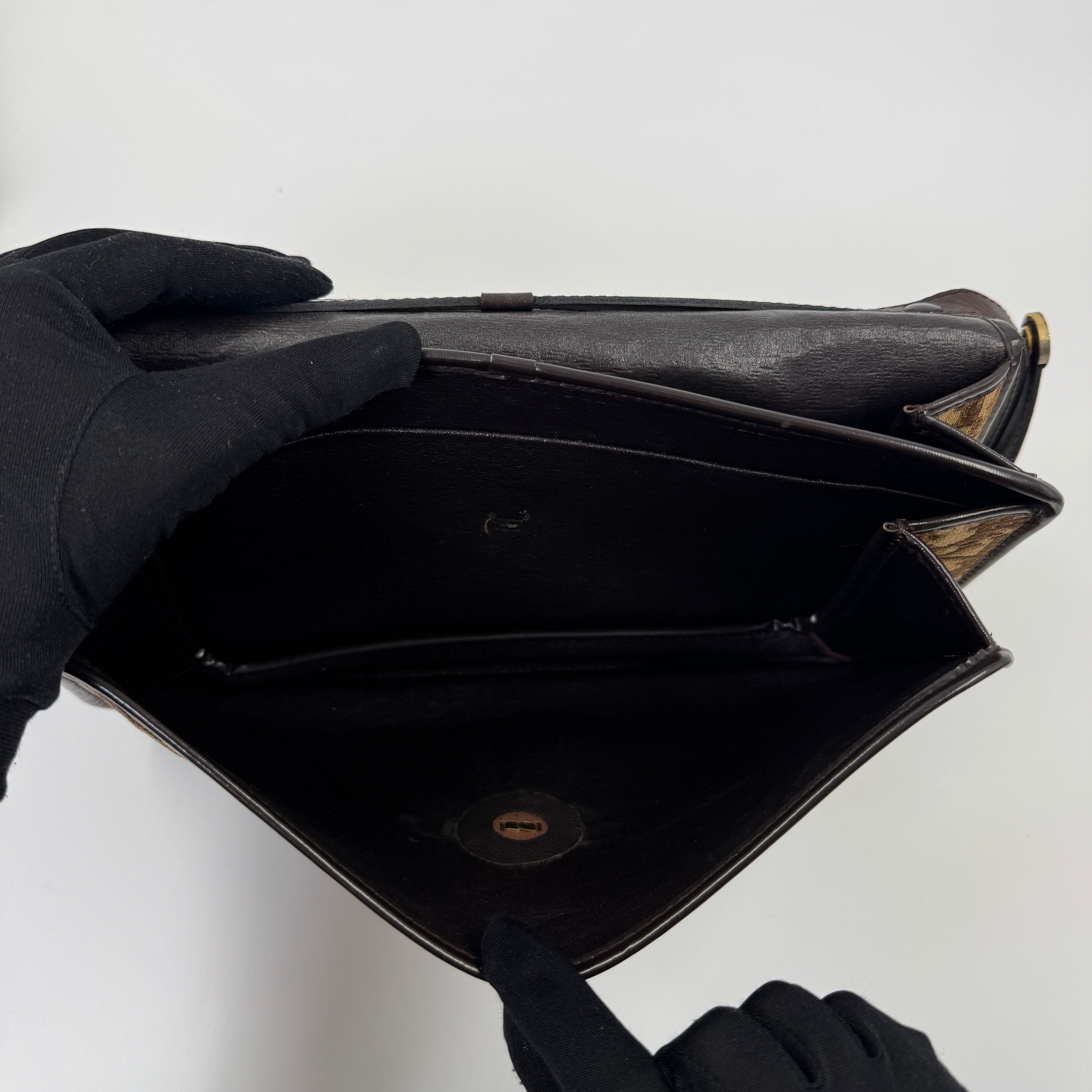 Dior Vintage Shoulder Bag Brown 16