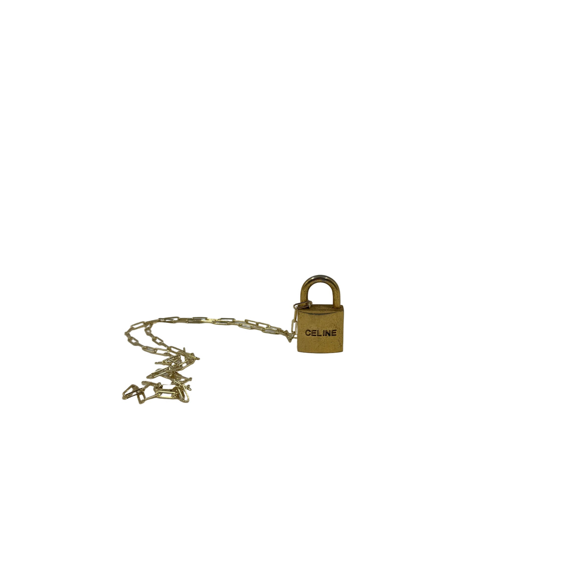 Celine Padlock Necklace Gold