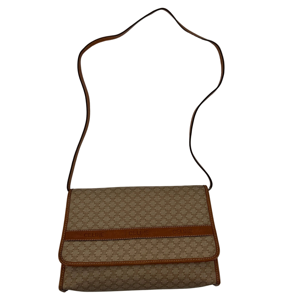 Céline Crossbody Clutch Beige