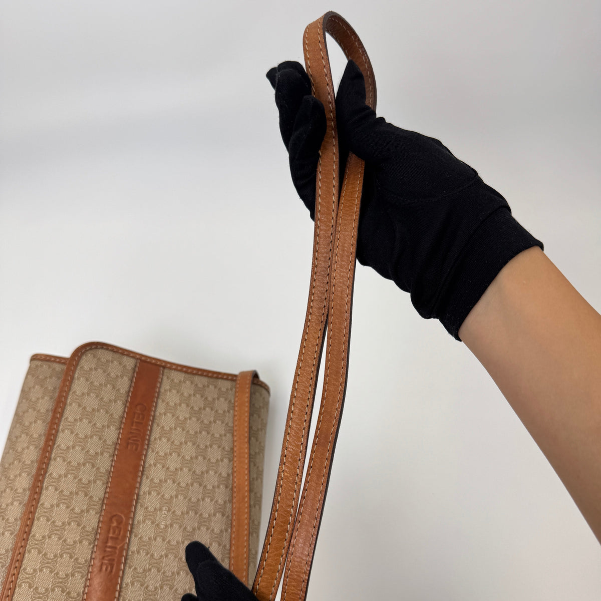 Céline Crossbody Clutch Beige