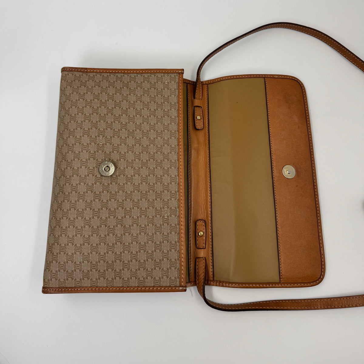 Céline Crossbody Clutch Beige