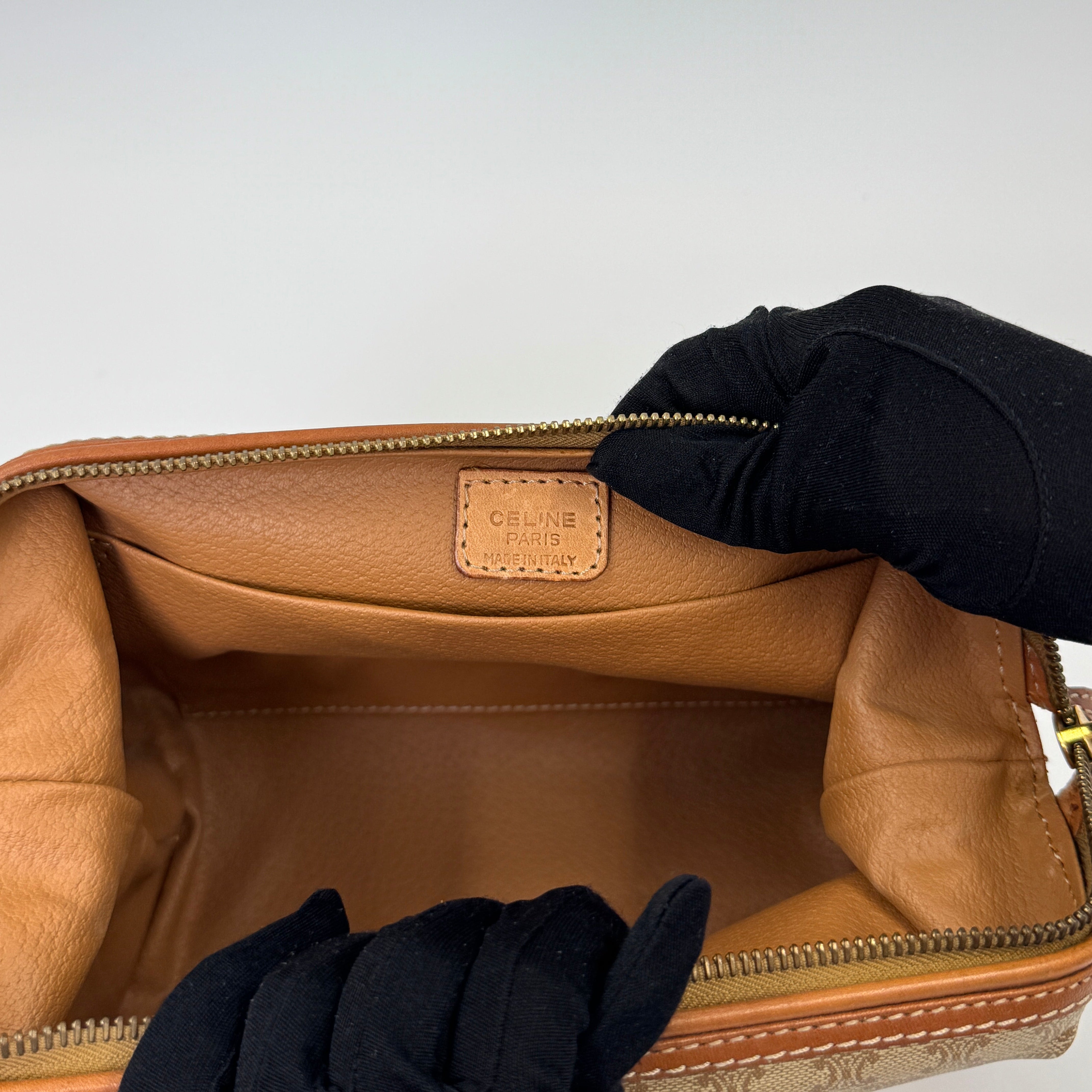 Céline Toiletry Pouch Beige