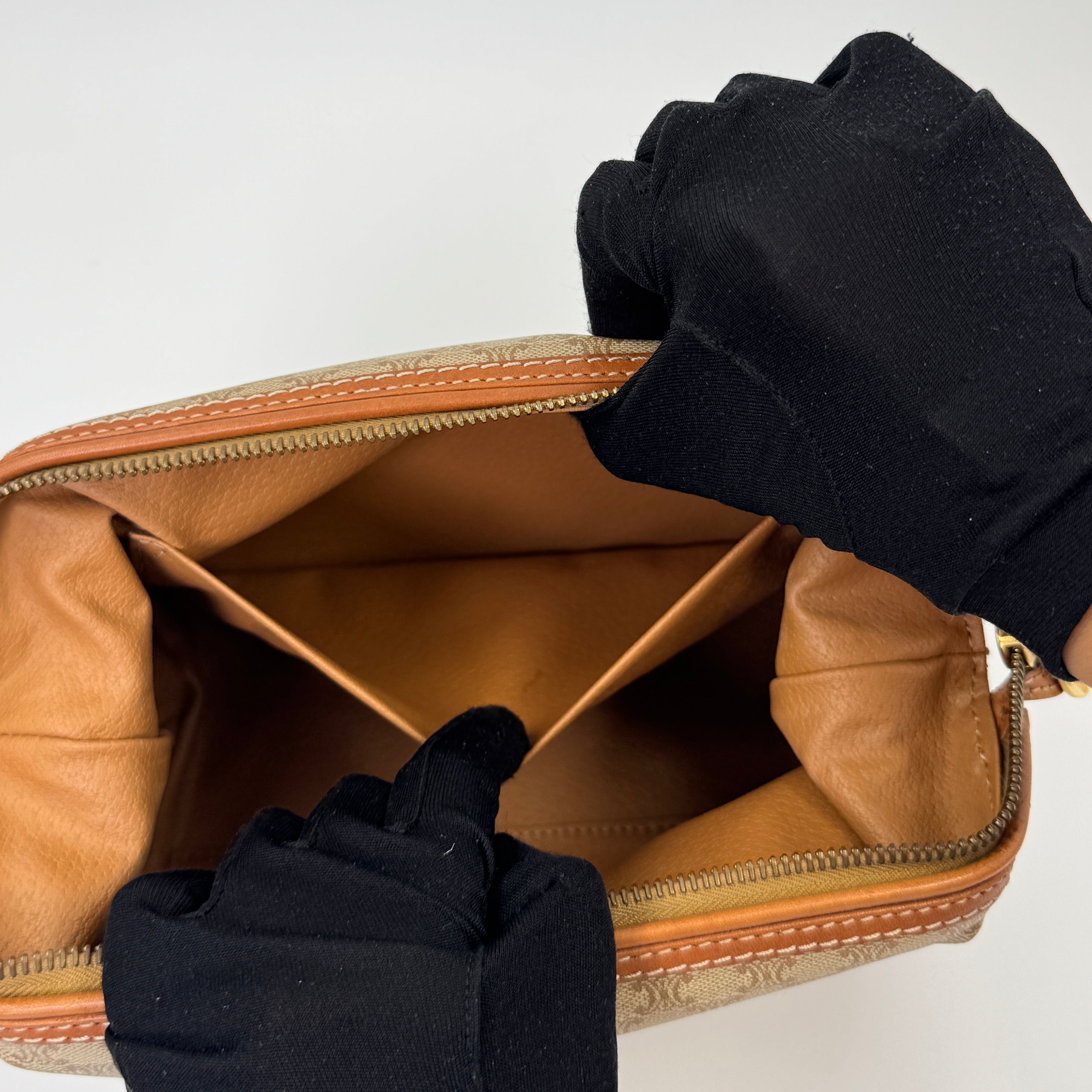 Céline Toiletry Pouch Beige