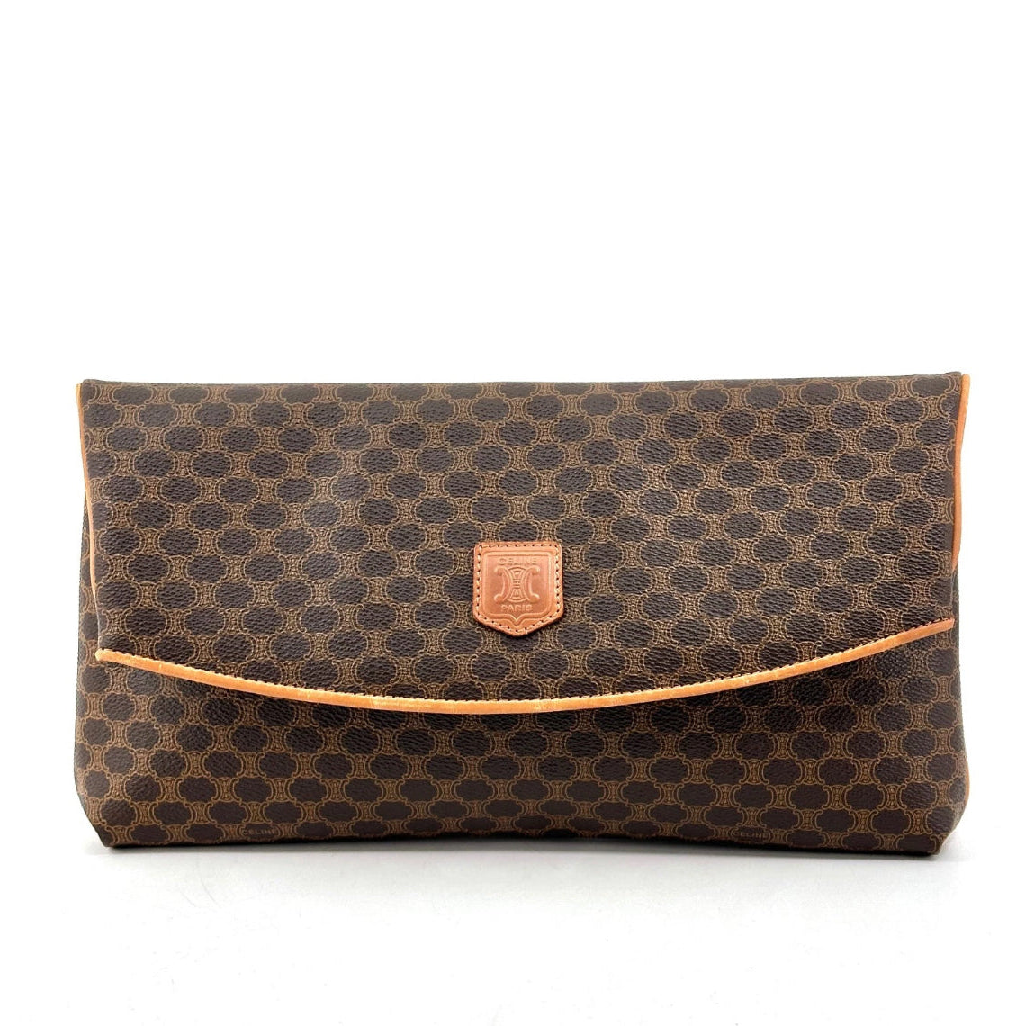 Celine Macadam Clutch Brown