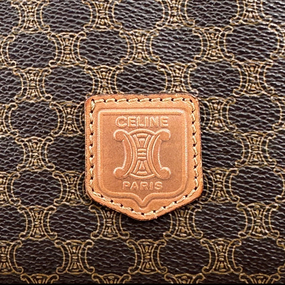 Celine Macadam Clutch Brown