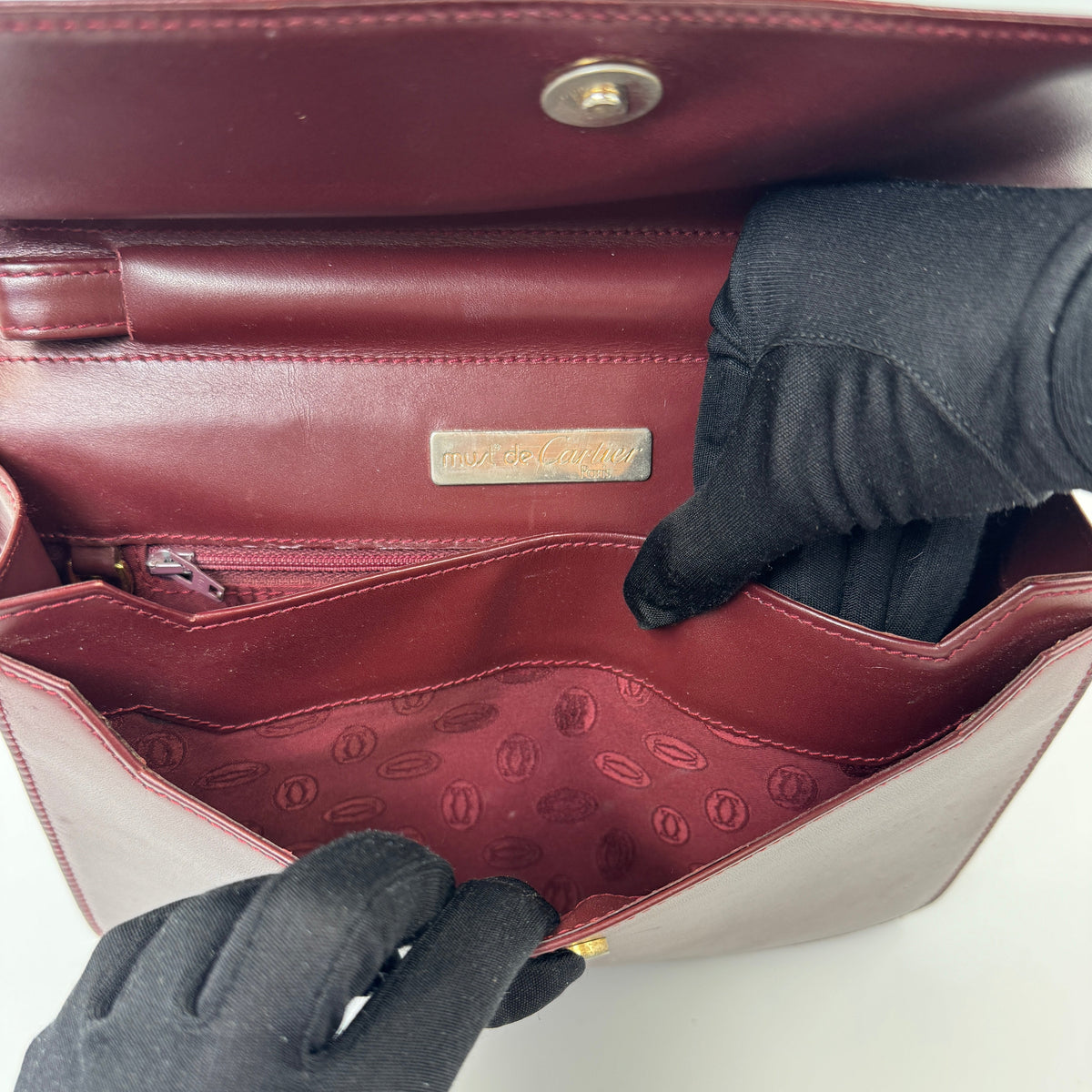 Cartier Must de Cartier Clutch Burgundy