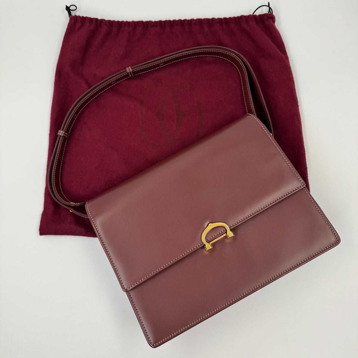Cartier Must de Cartier Shoulder Bag Burgundy