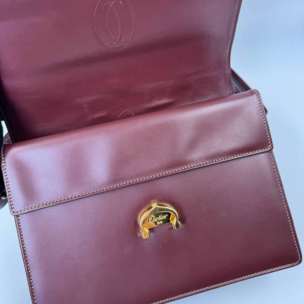 Cartier Must de Cartier Shoulder Bag Burgundy