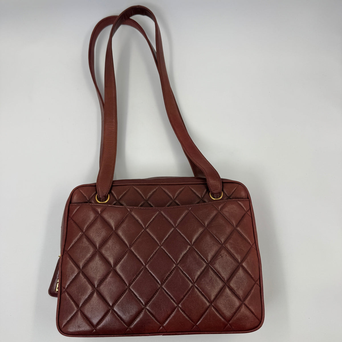 Chanel Quilted Shoulder Bag Burgundy