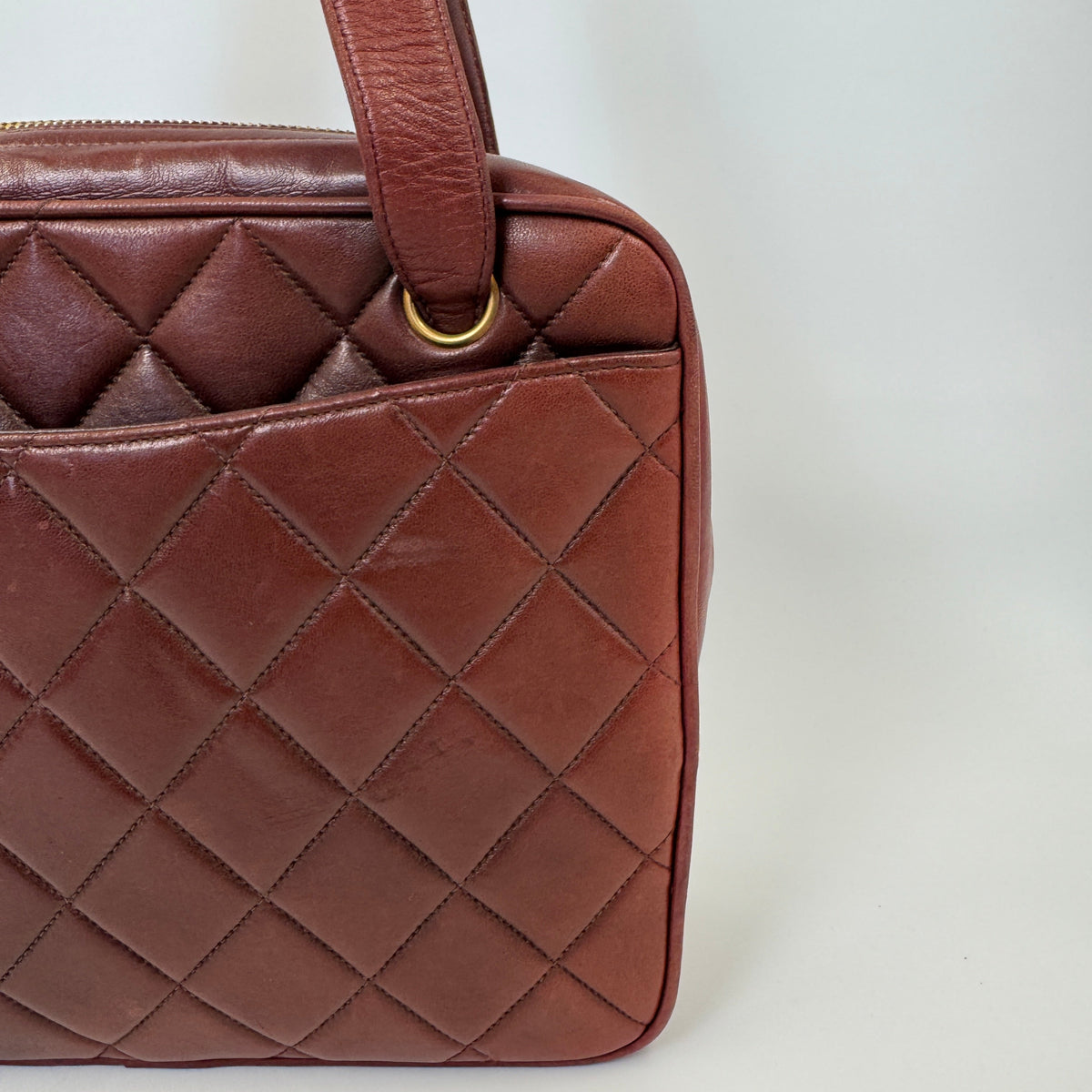 Chanel Quilted Shoulder Bag Burgundy