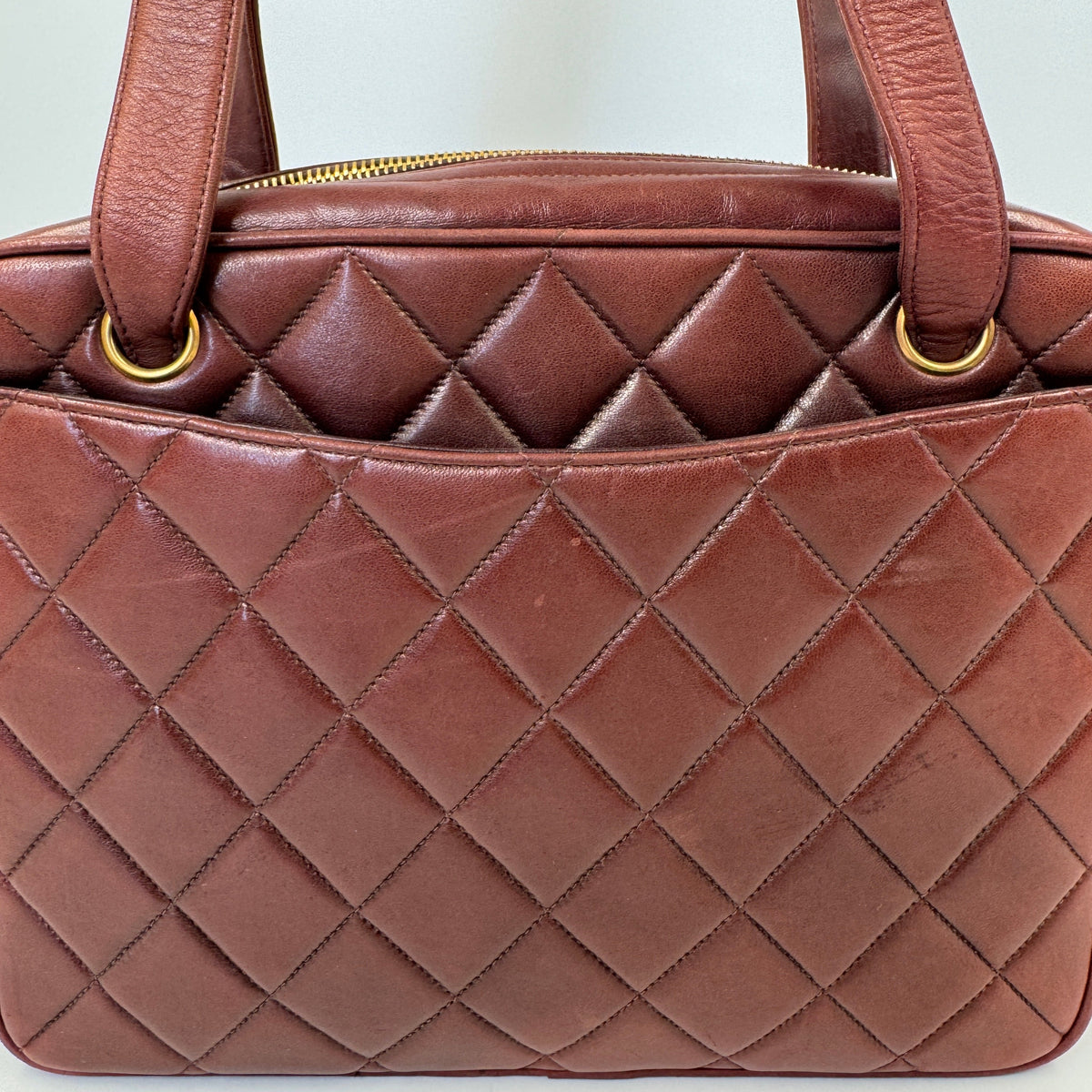 Chanel Quilted Shoulder Bag Burgundy