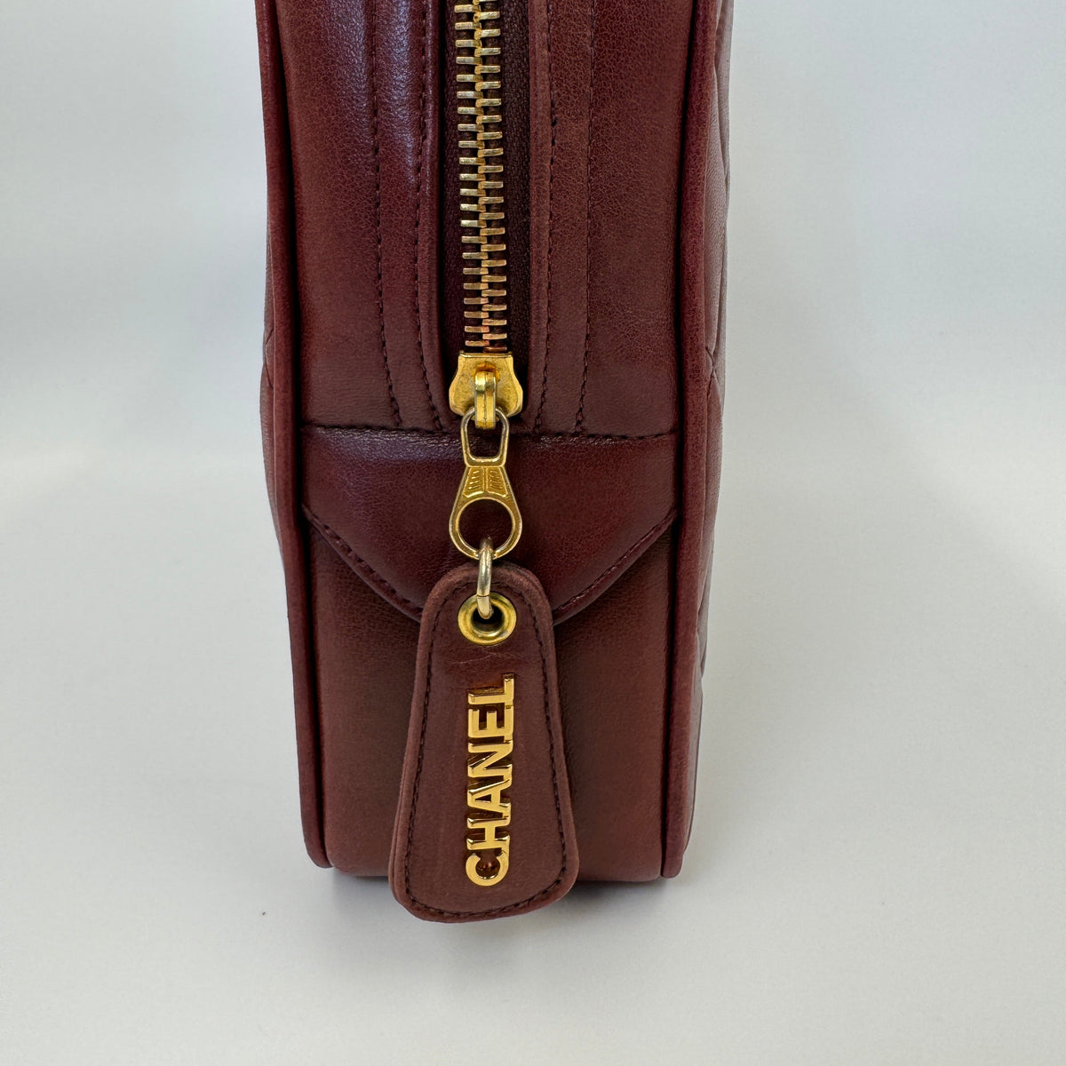 Chanel Quilted Shoulder Bag Burgundy