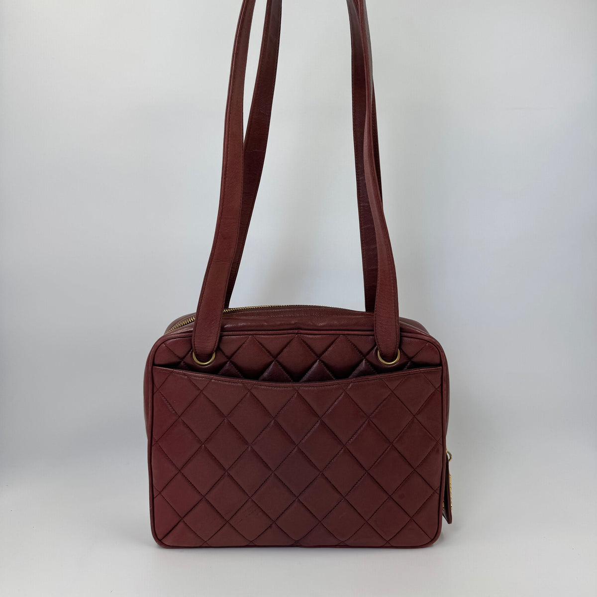 Chanel Quilted Shoulder Bag Burgundy