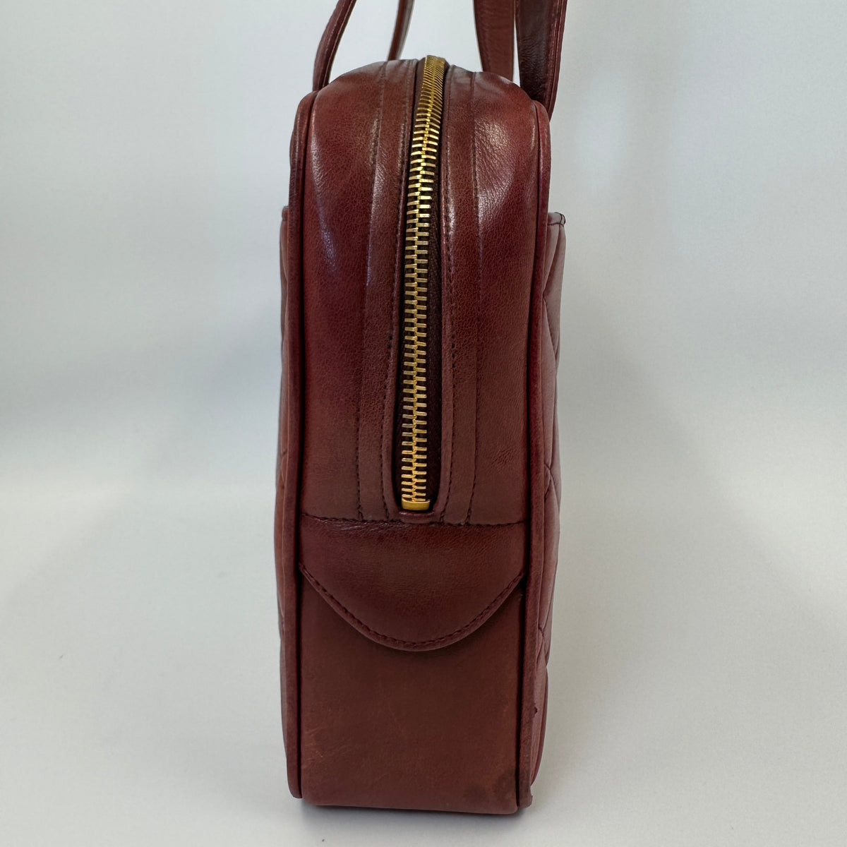 Chanel Quilted Shoulder Bag Burgundy
