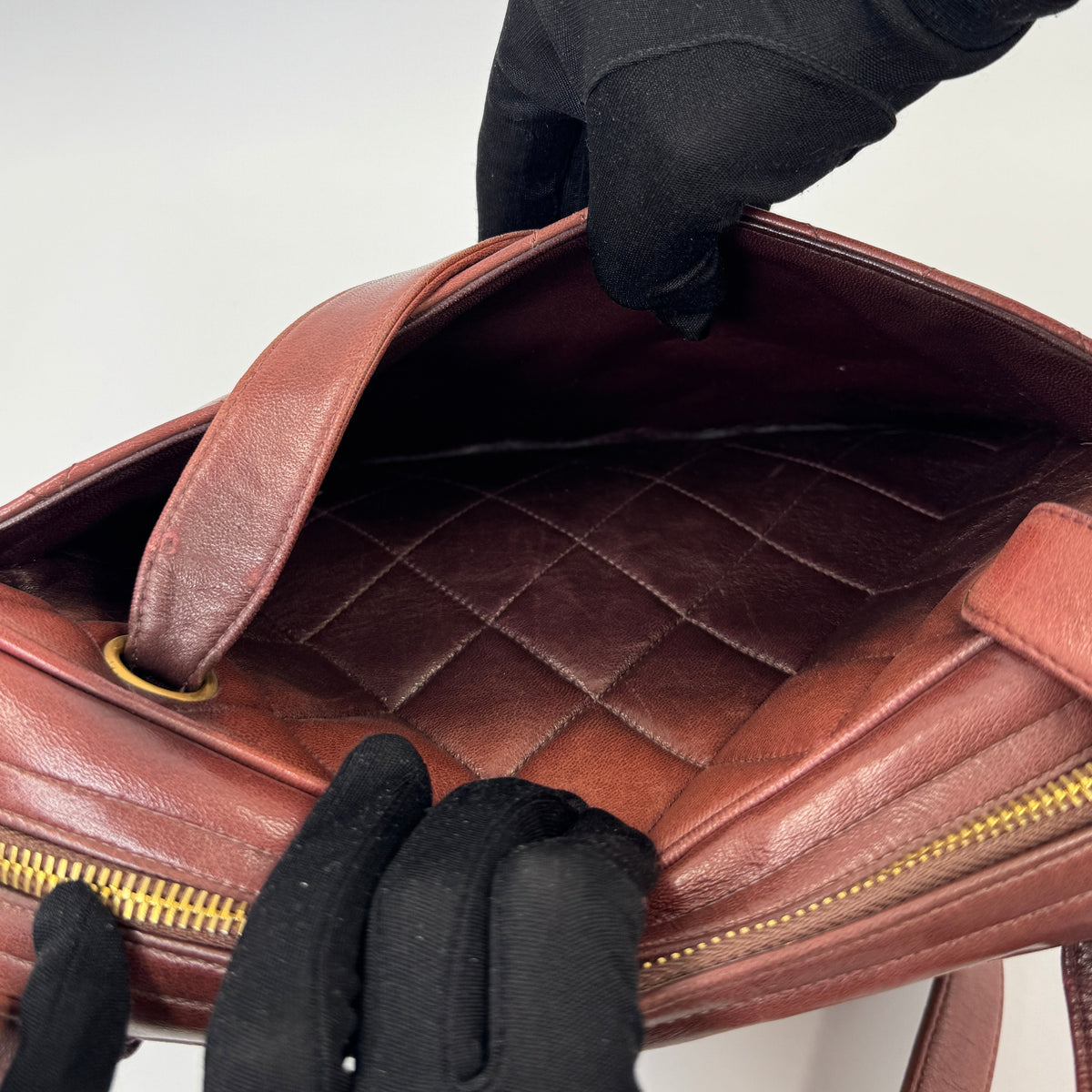 Chanel Quilted Shoulder Bag Burgundy