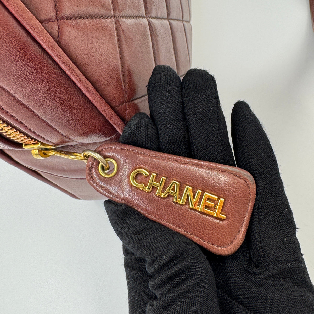 Chanel Quilted Shoulder Bag Burgundy
