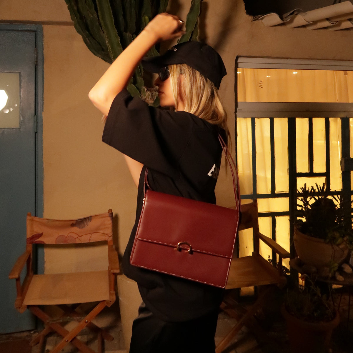 Cartier Must de Cartier Shoulder Bag Burgundy
