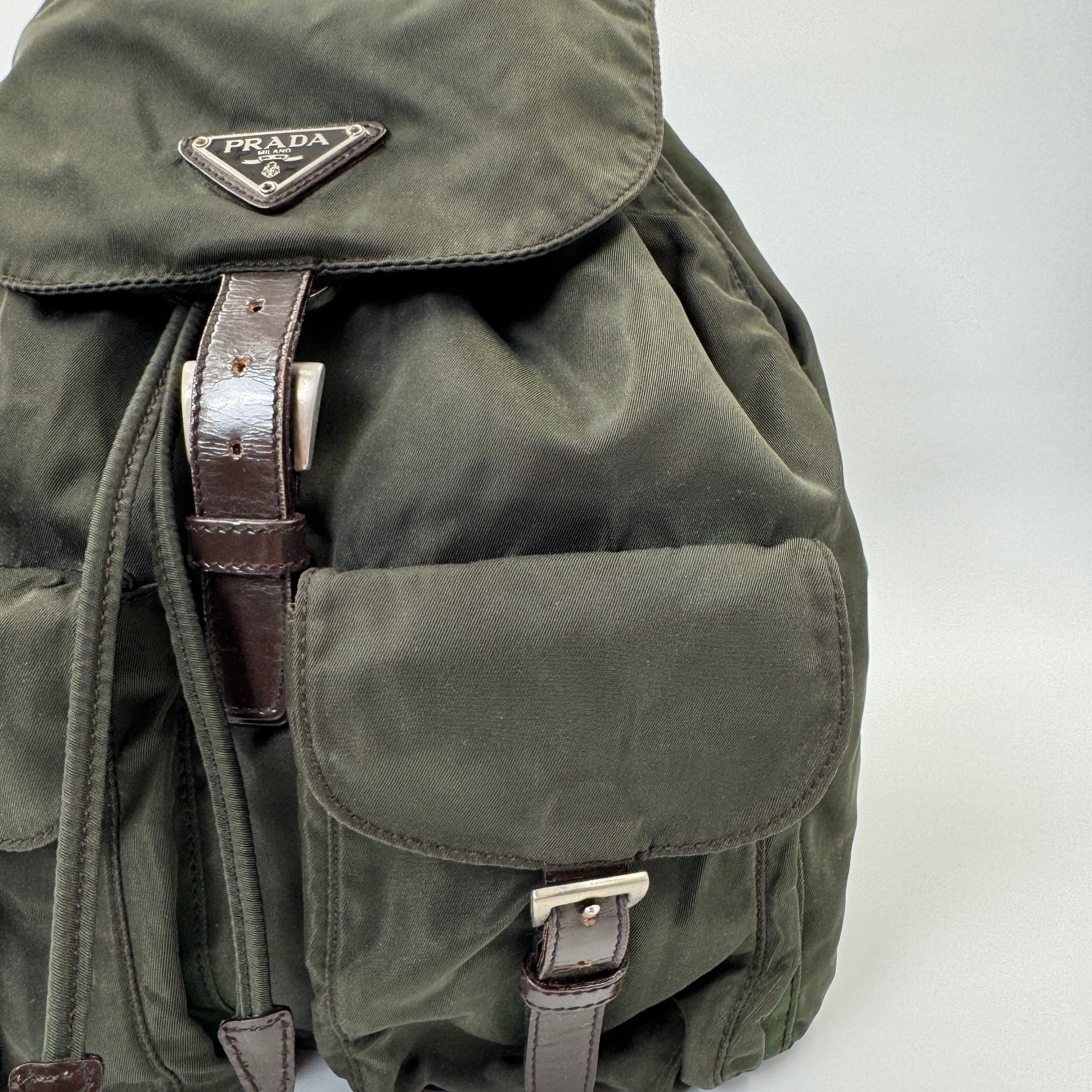 Prada Nylon Backpack Green 6