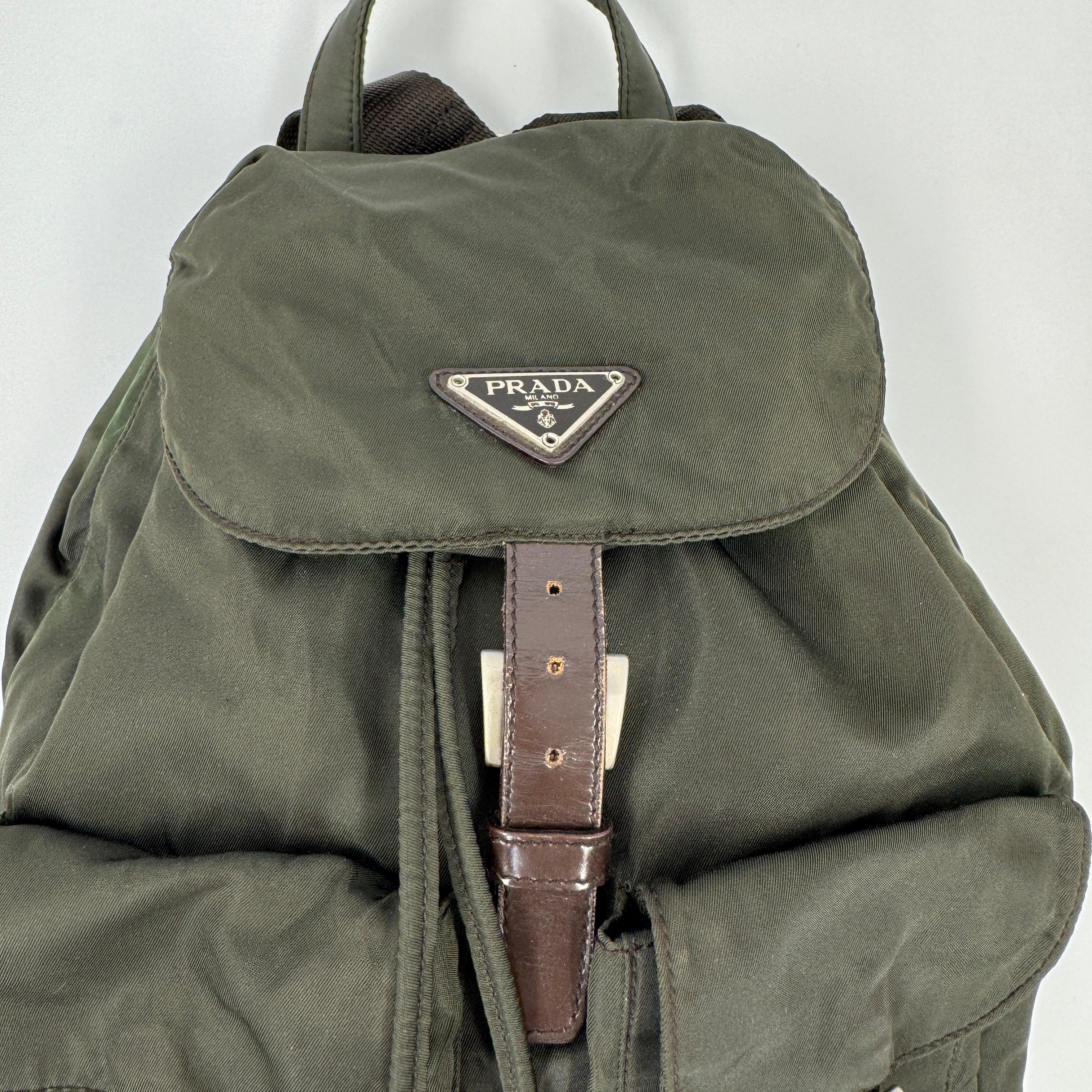 Prada Nylon Backpack Green 17