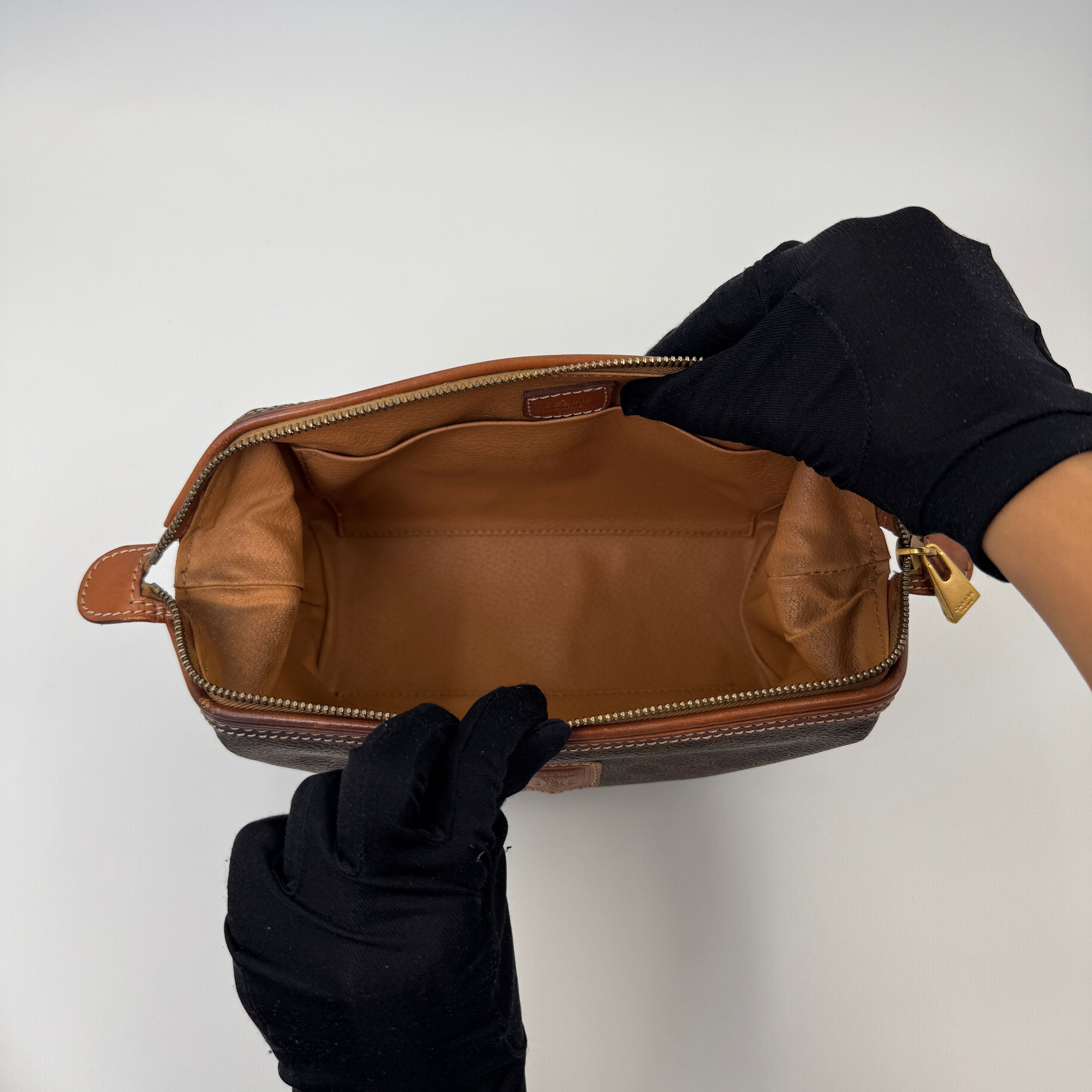 Céline Toiletry Pouch Brown