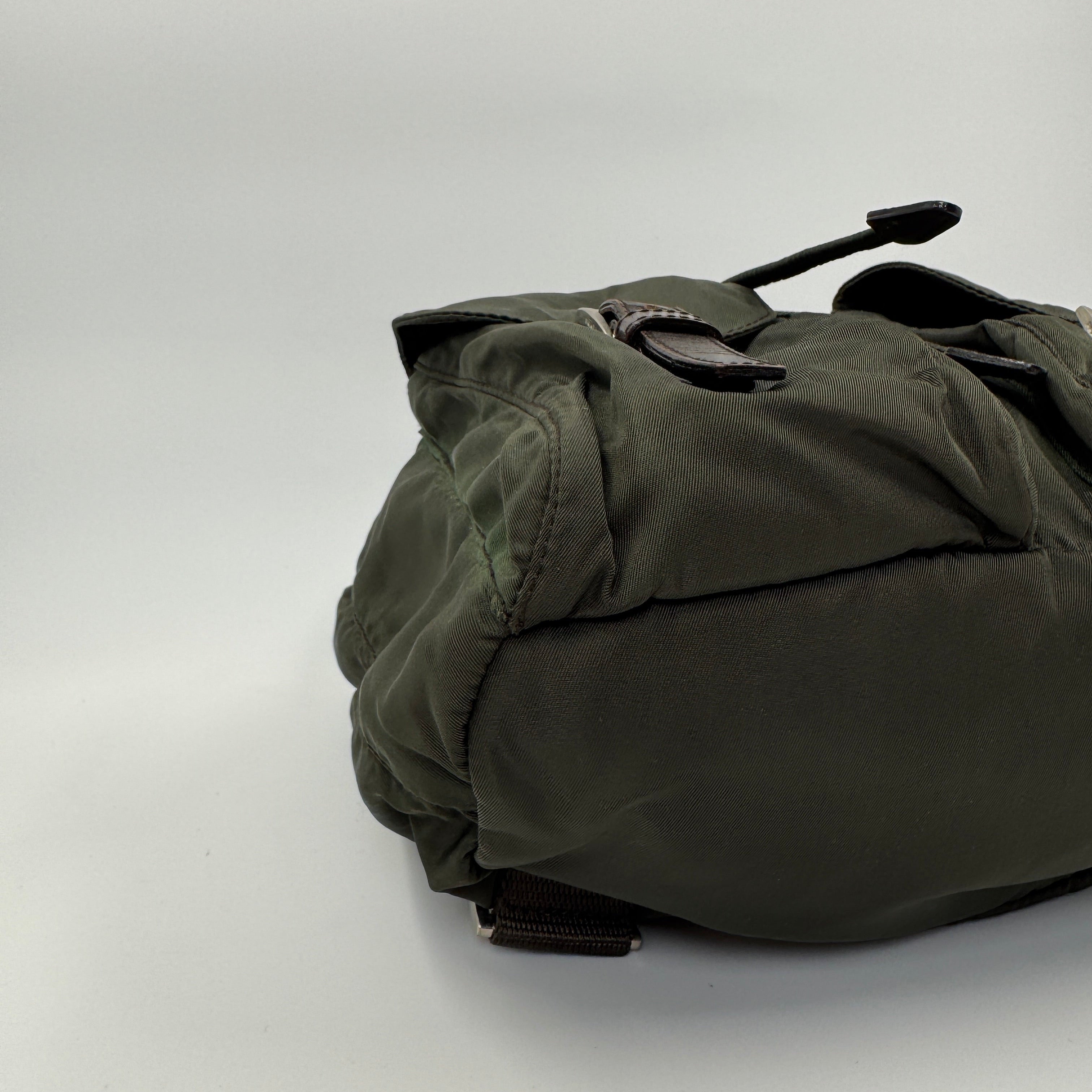 Prada Nylon Backpack Green 15