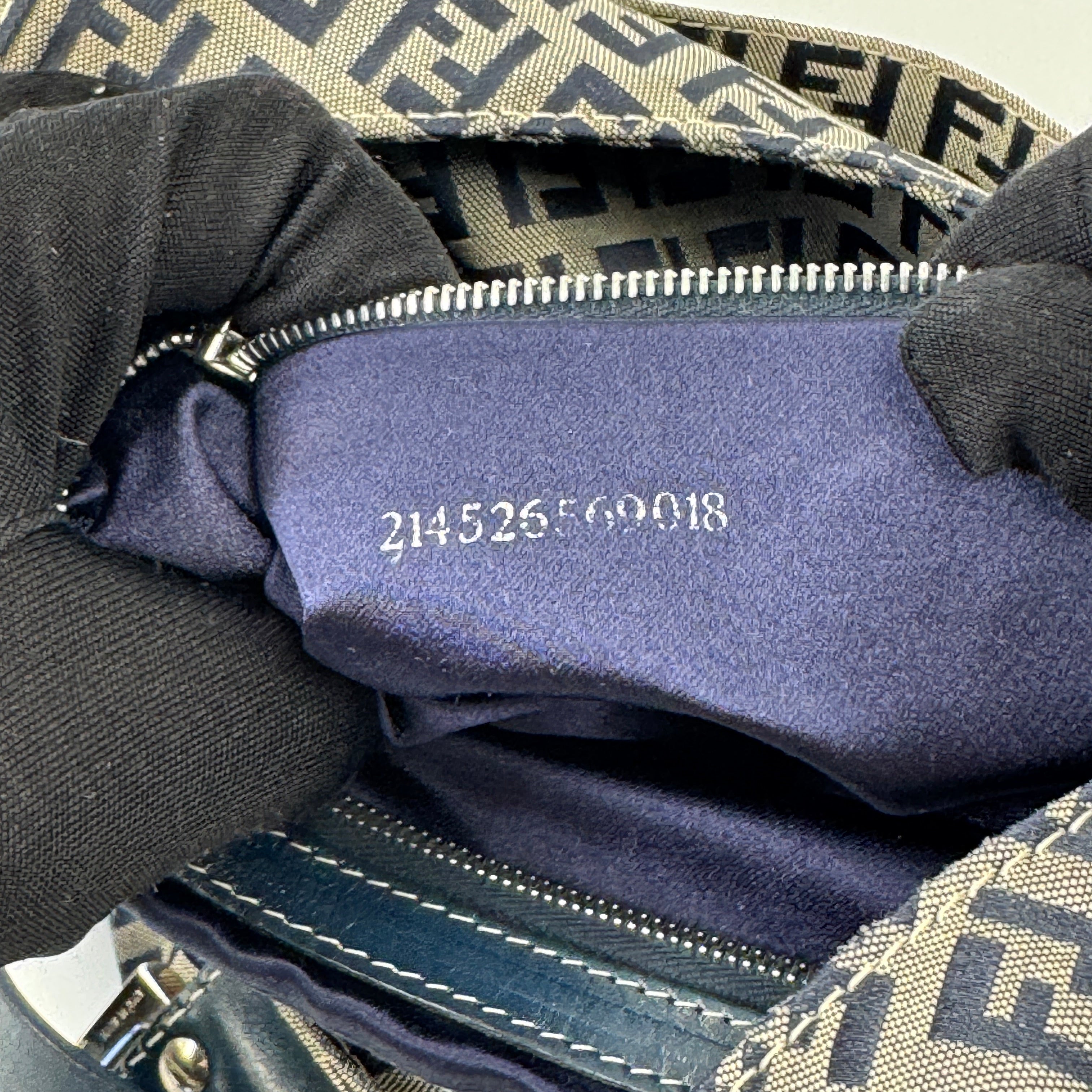 Fendi Zucchino Blue Handbag