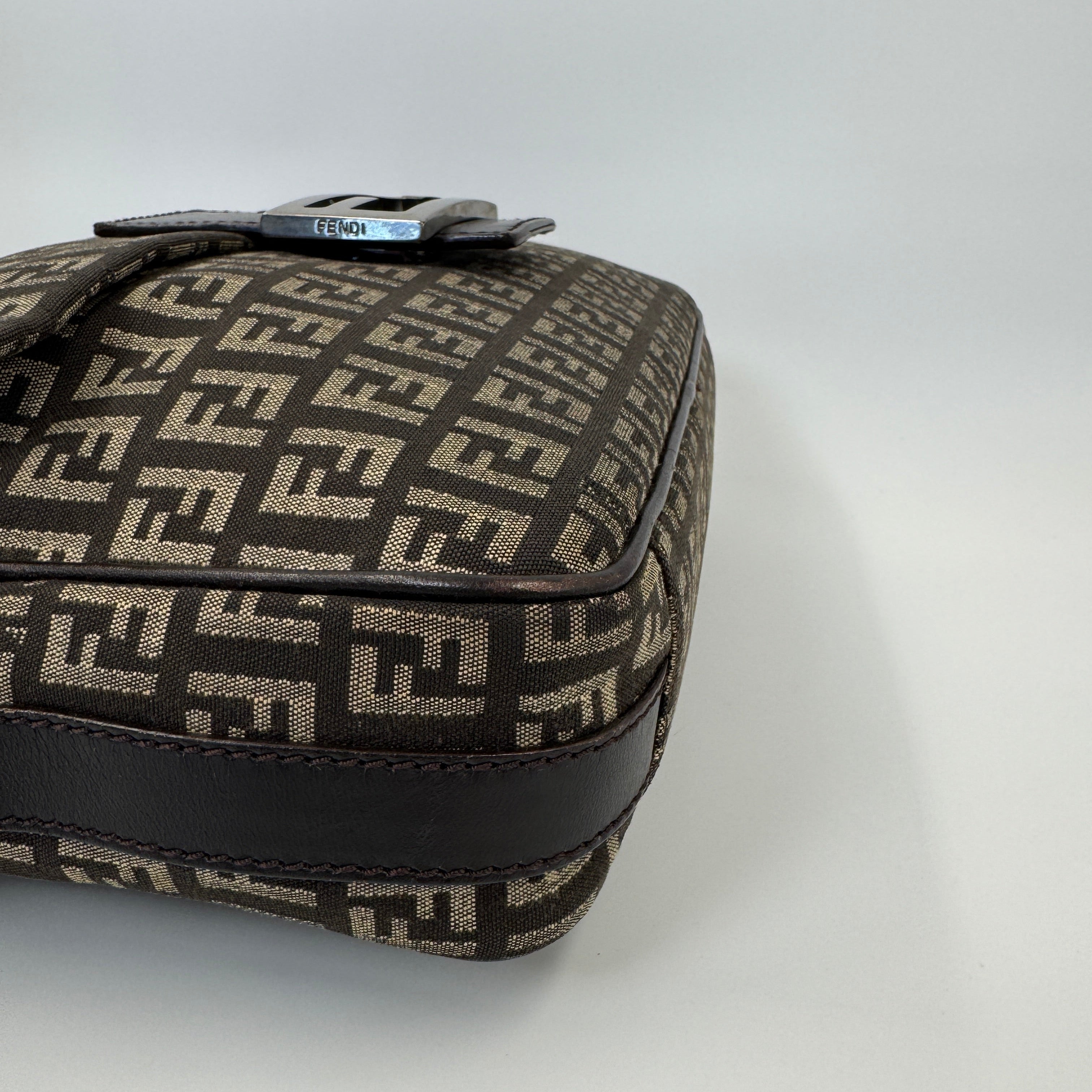 Fendi Zucchino Crossbody Brown