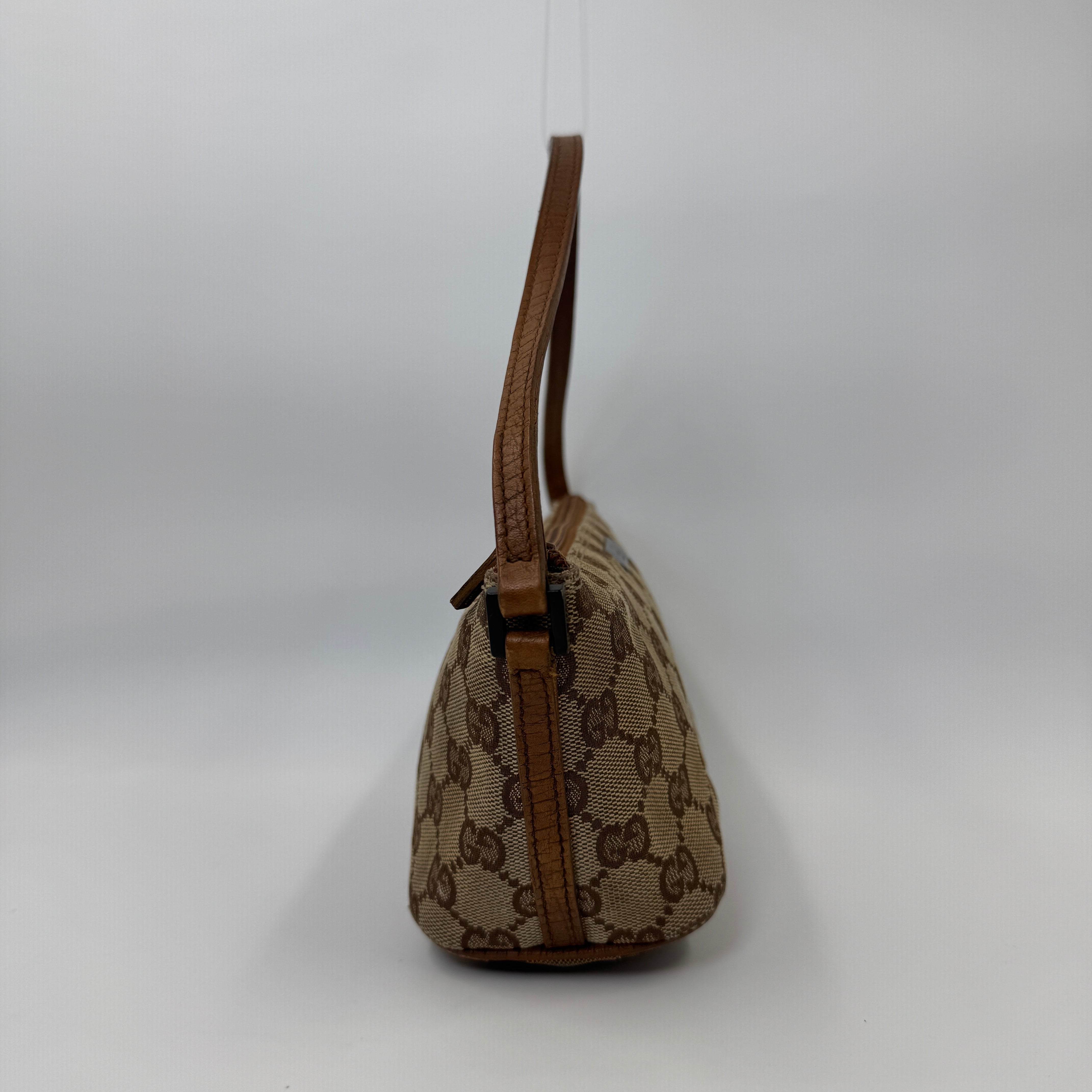Gucci Monogram Mini Pochette Brown
