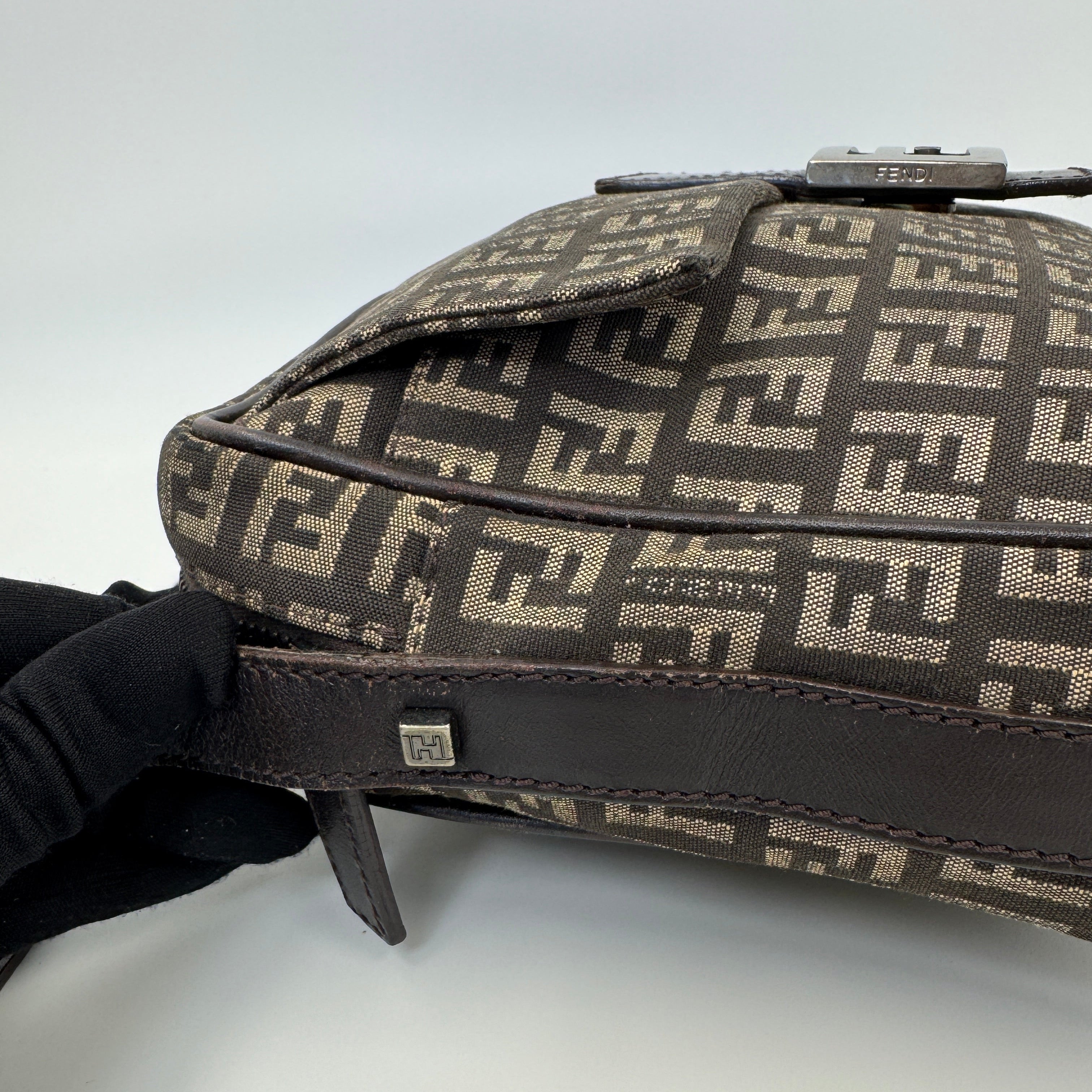 Fendi Zucchino Crossbody Brown