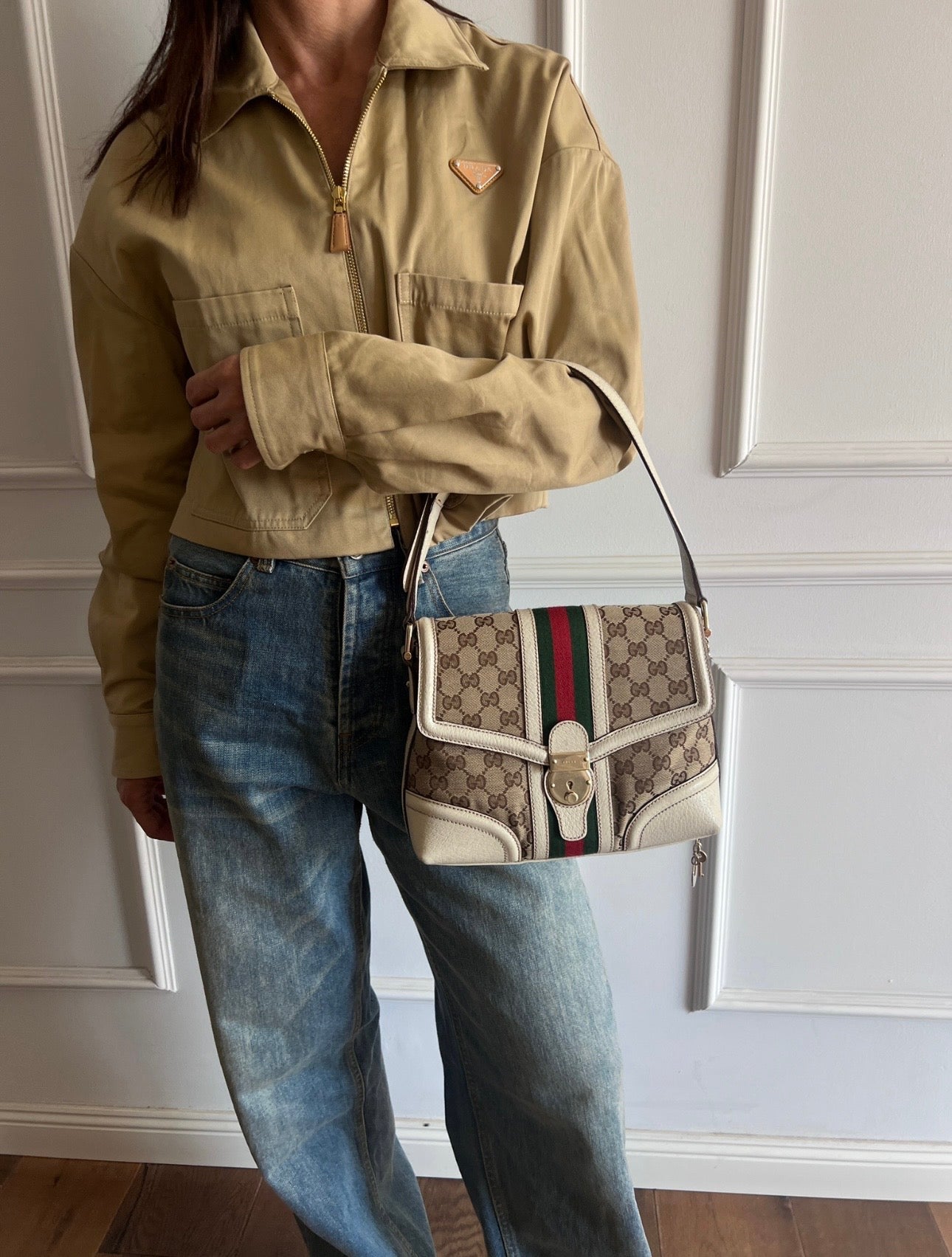 Gucci GG Web Lock Handbag 2