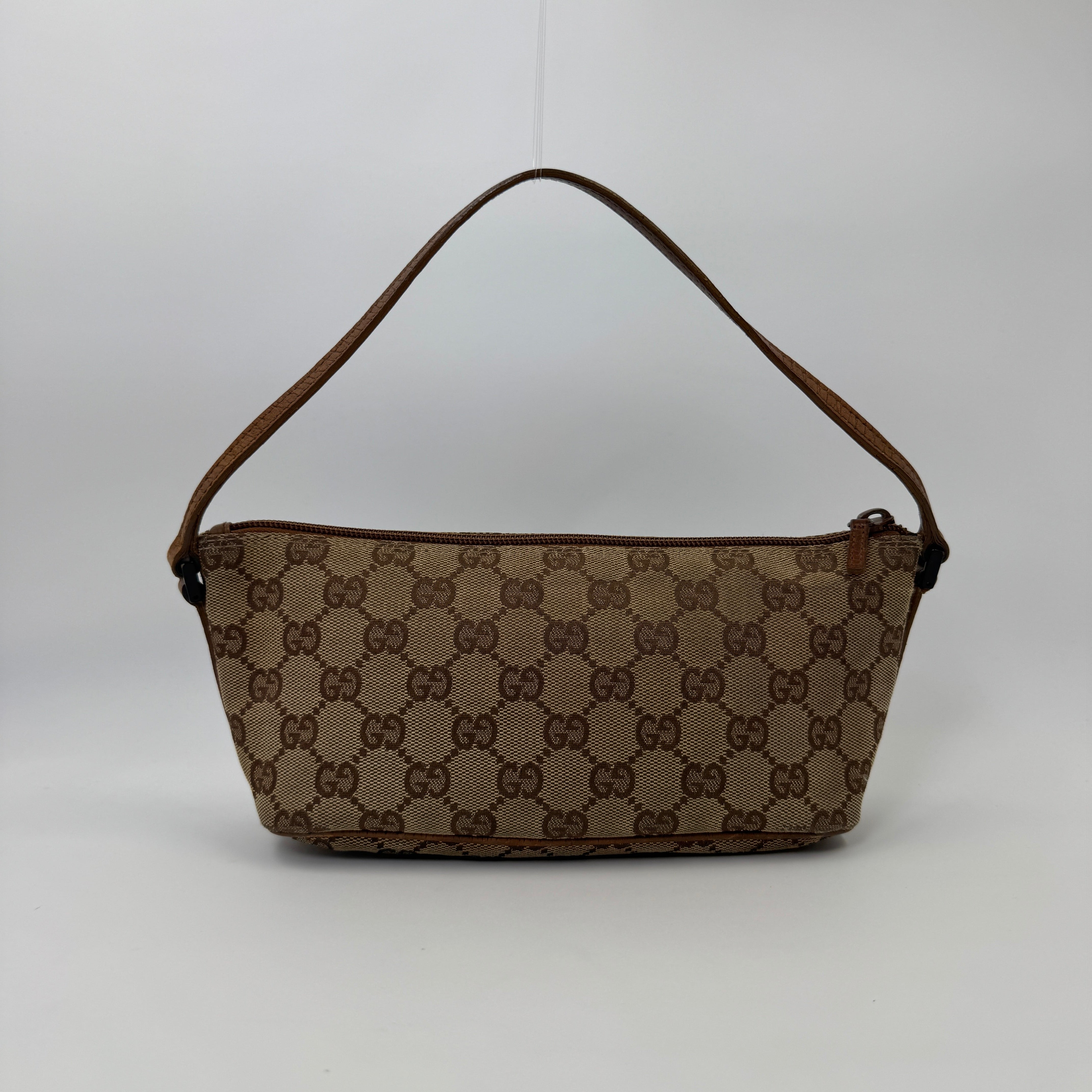 Gucci Monogram Mini Pochette Brown