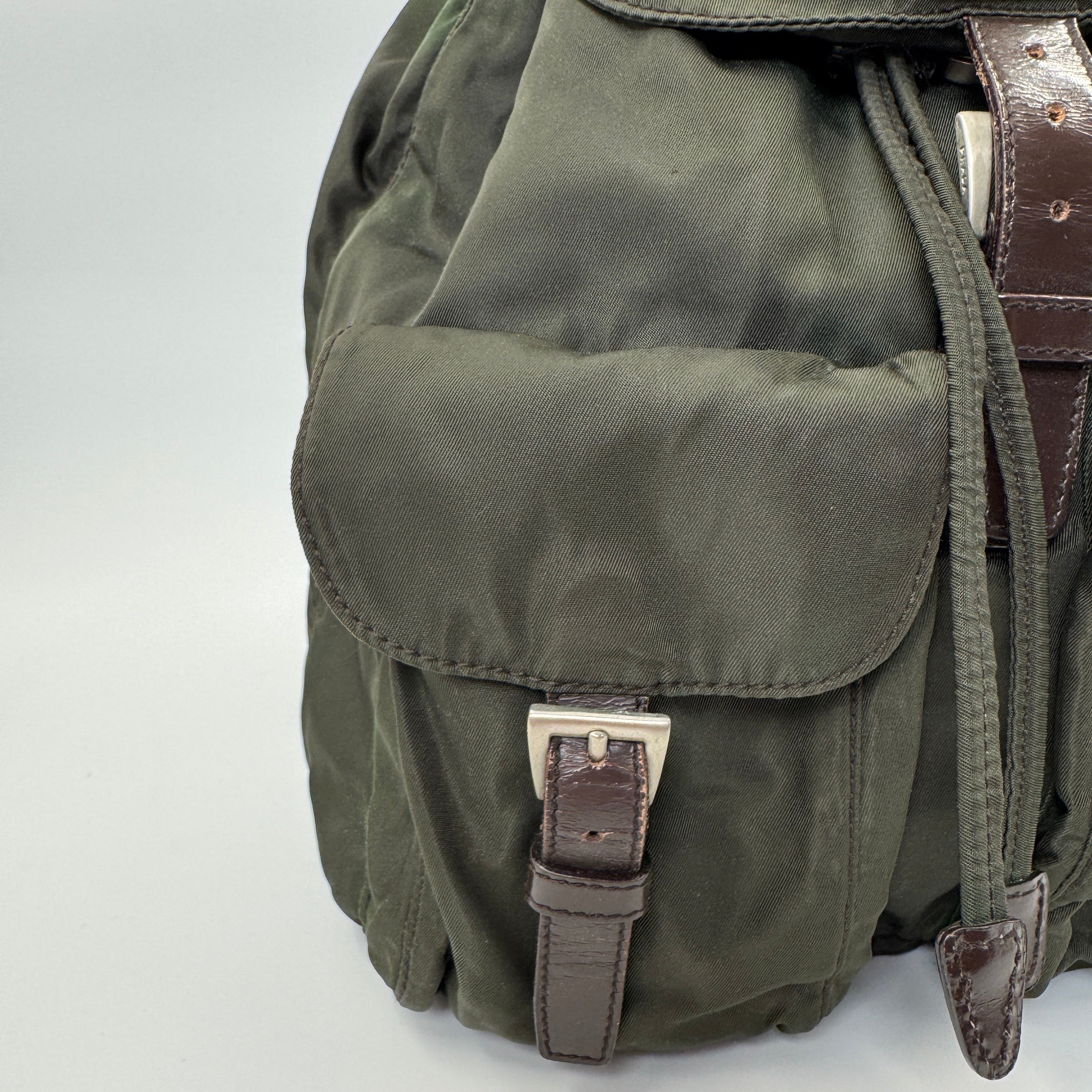 Prada Nylon Backpack Green 5