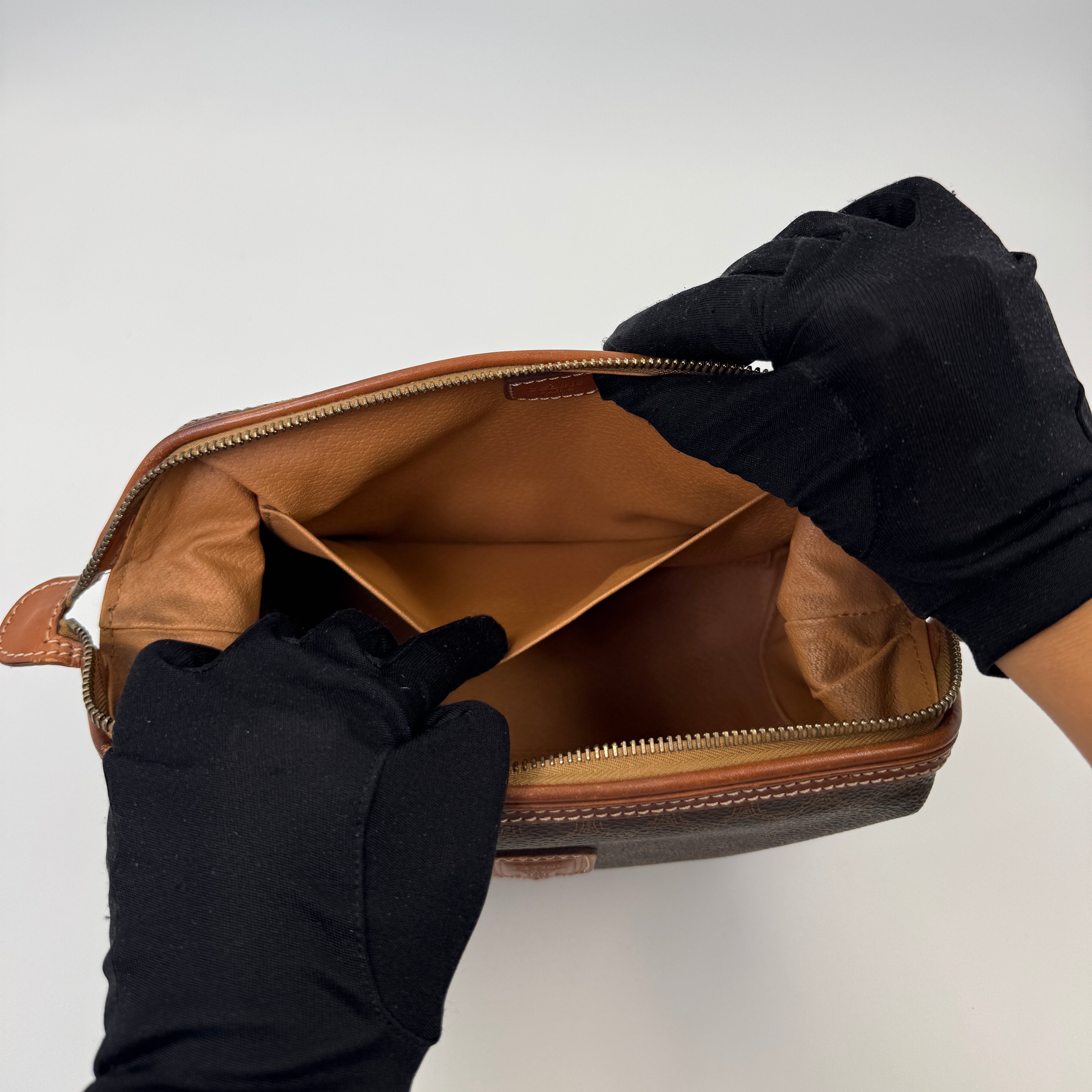 Céline Toiletry Pouch Brown