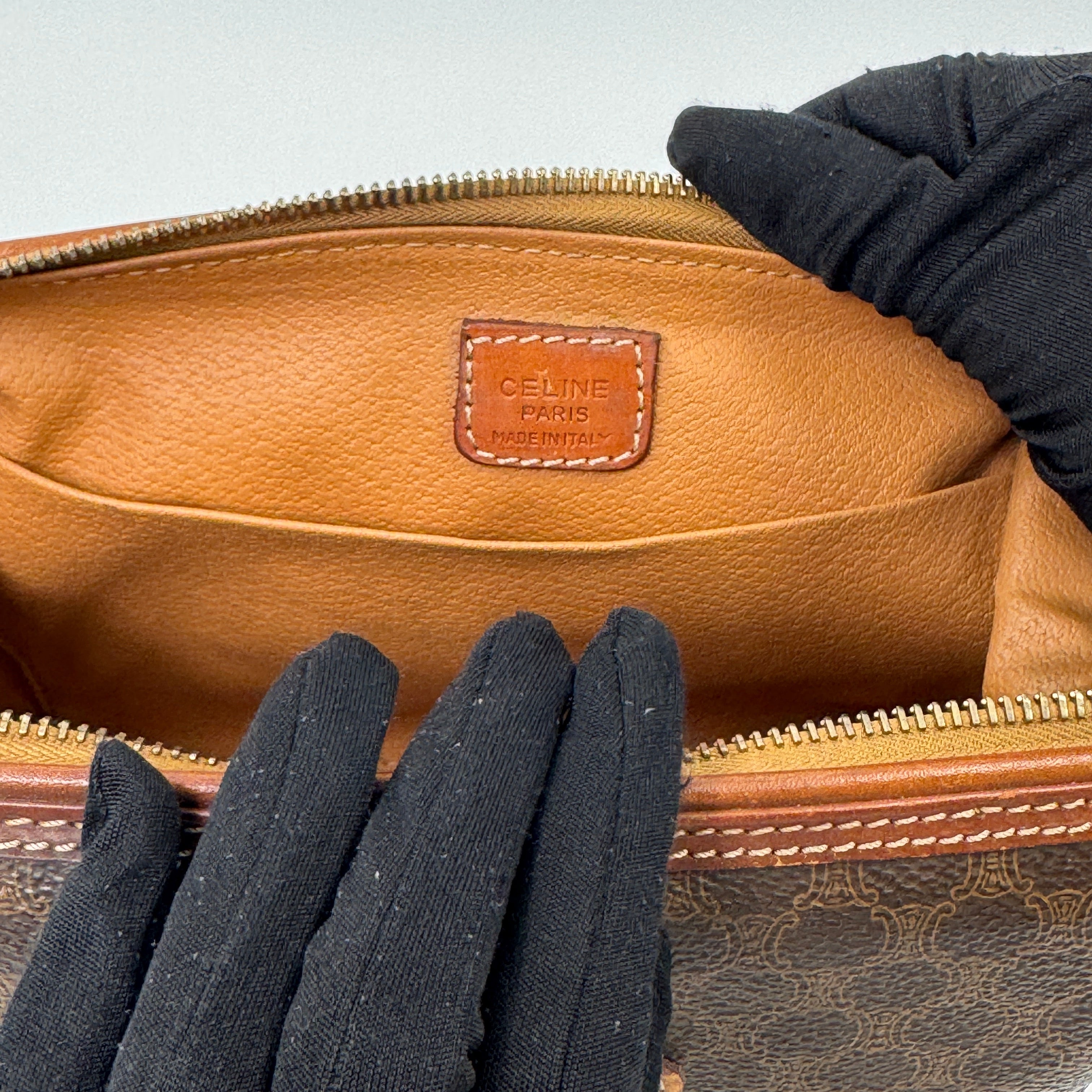 Céline Toiletry Pouch Brown